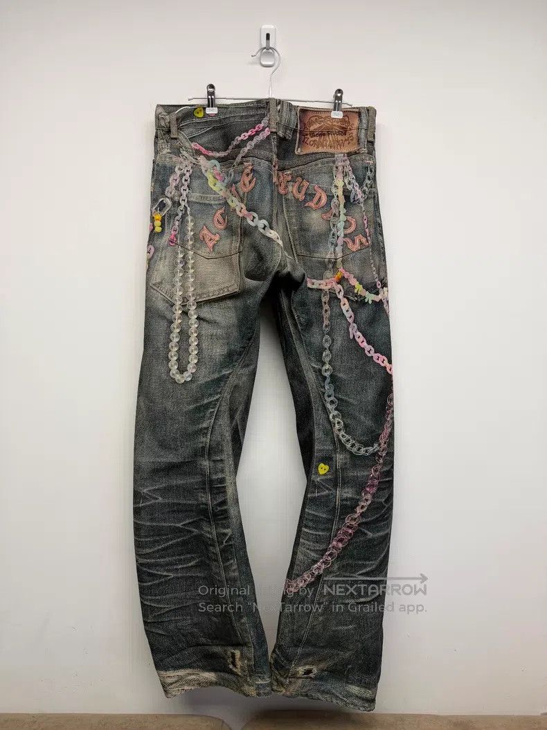 Acne Studios Acne Studios 2006 Candy Chain 3D Printed Loose Fit Crooked Size US 32 / EU 48 - 2 Thumbnail