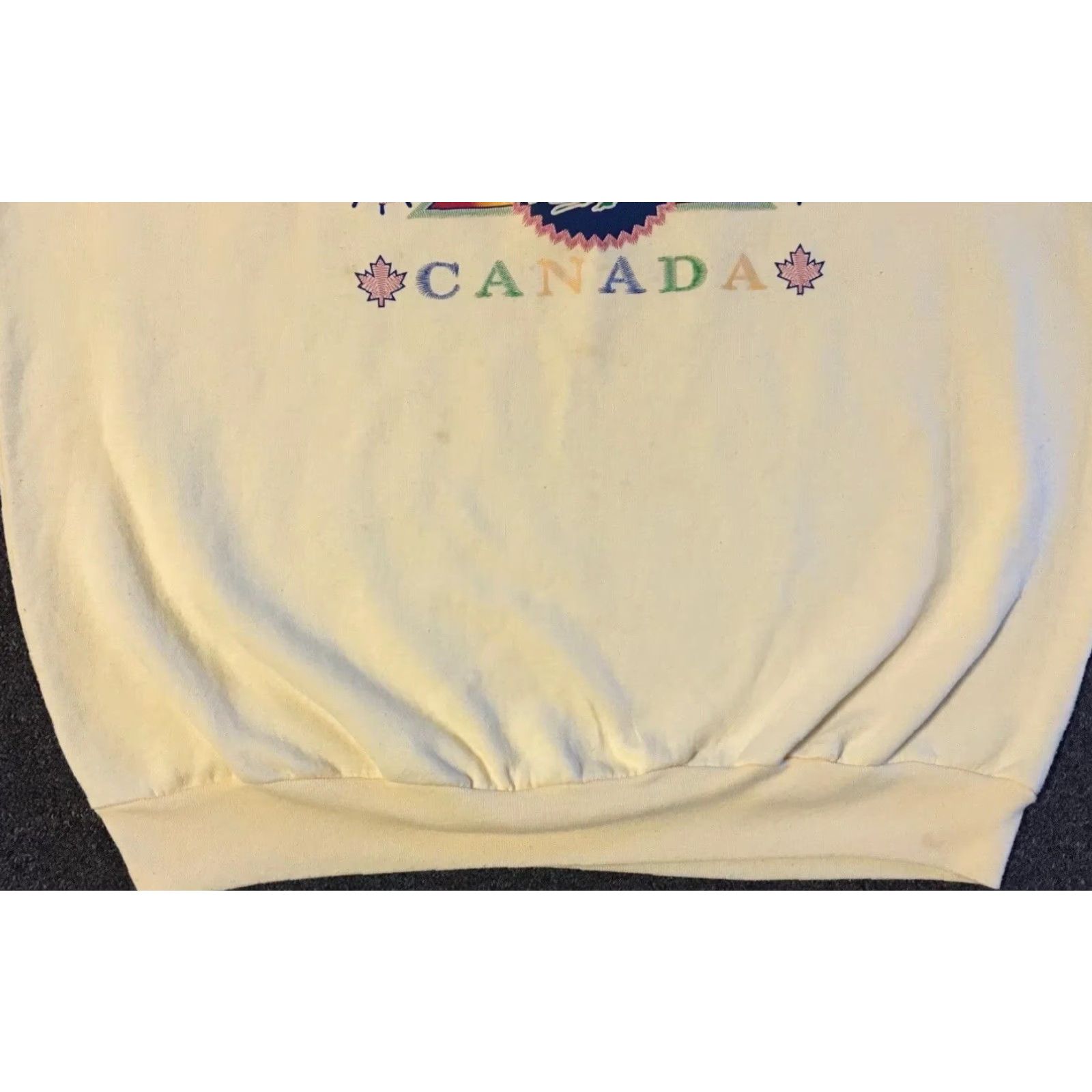 Vintage Vtg 90s New Brunswick Canada Faded Spellout Sweatshirt M Boxy College Track Beach Grunge Hoodie Men Yellow 80s USA College 90s Vintage Size US M / EU 48-50 / 2 - 5 Thumbnail