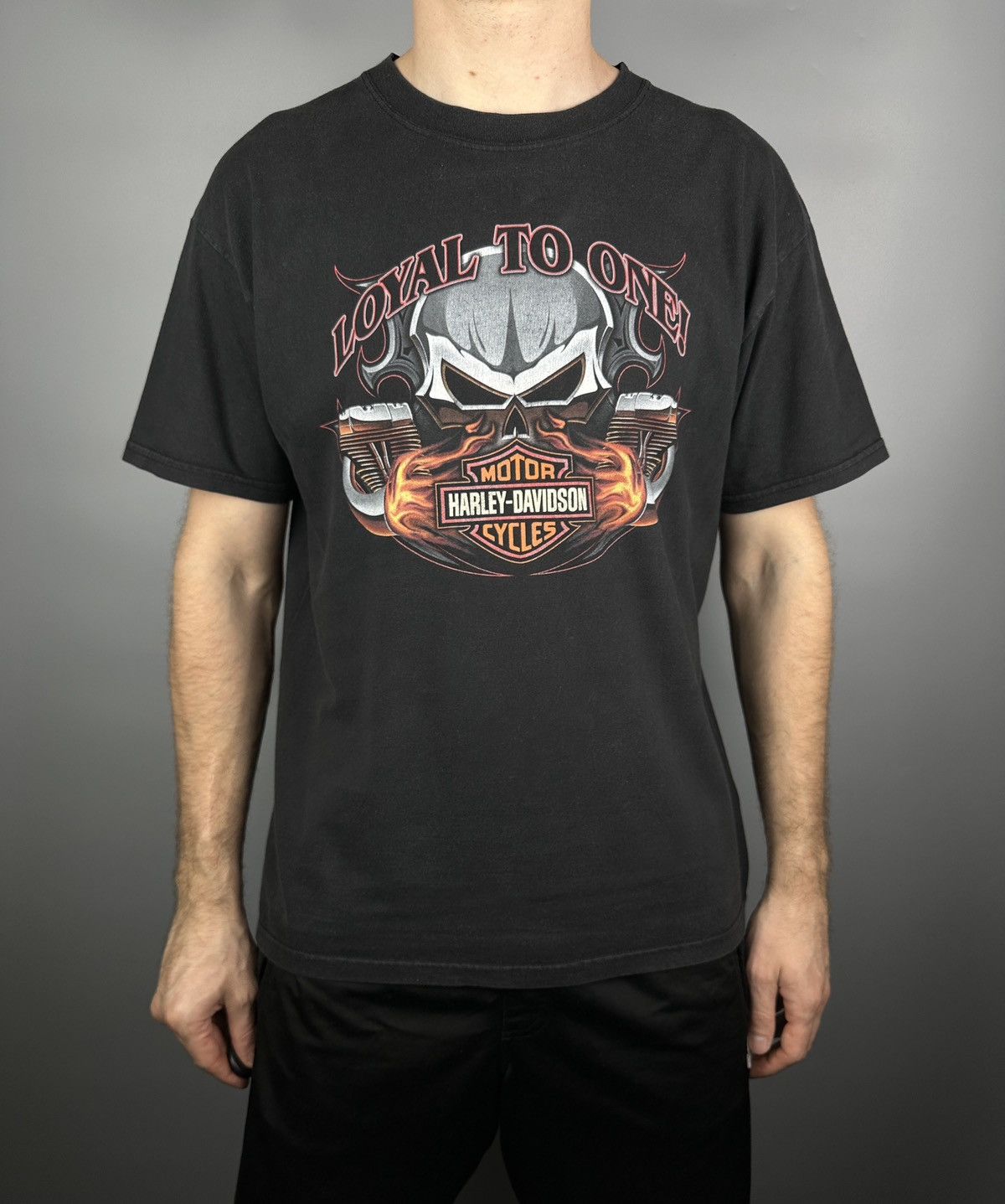 Harley Davidson Harley Davidson Fire Skull USA Graphic TShirt 3D Pig Vintage Size US L / EU 52-54 / 3 - 3 Thumbnail