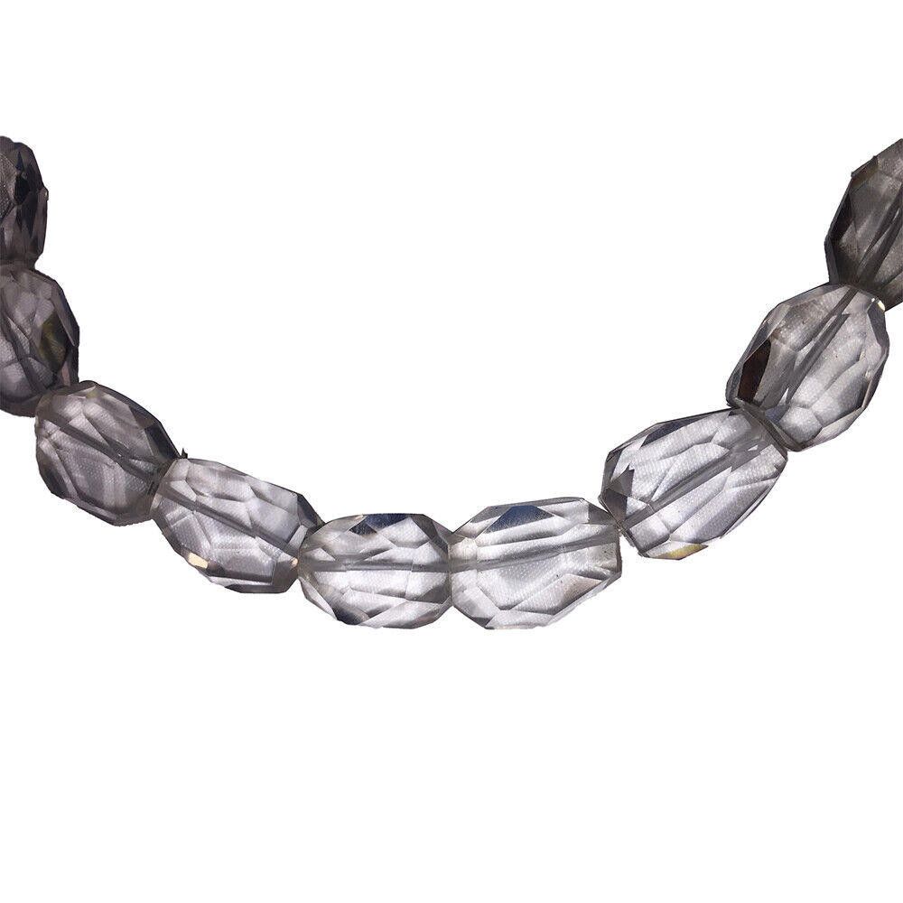 Designer Faceted Rock Crystal Quartz Bead Necklace and Sterling Clasp Size ONE SIZE - 2 Thumbnail