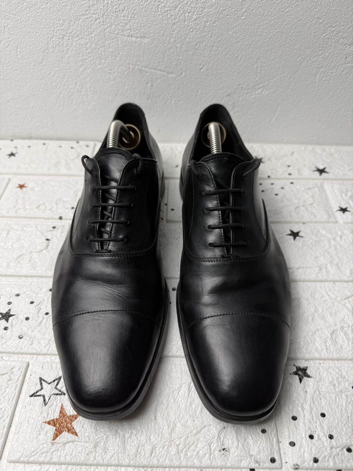 Prada PRADA Black Leather Oxfords US9 UK8.5 EUR44 Men Size US 9 / EU 42 - 5 Thumbnail