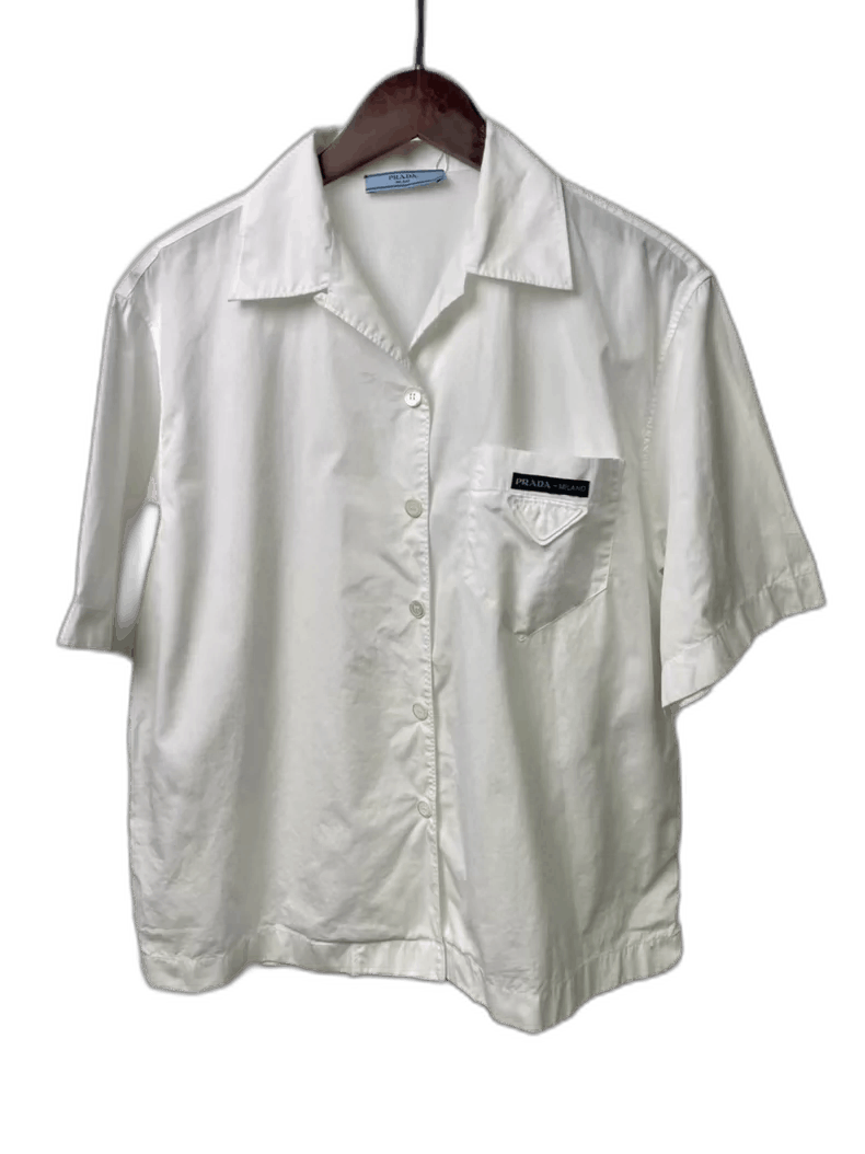 Prada Prada Classic Nylon Short Sleeve Shirt -2505 Size S / US 4 / IT 40 - 1 Thumbnail