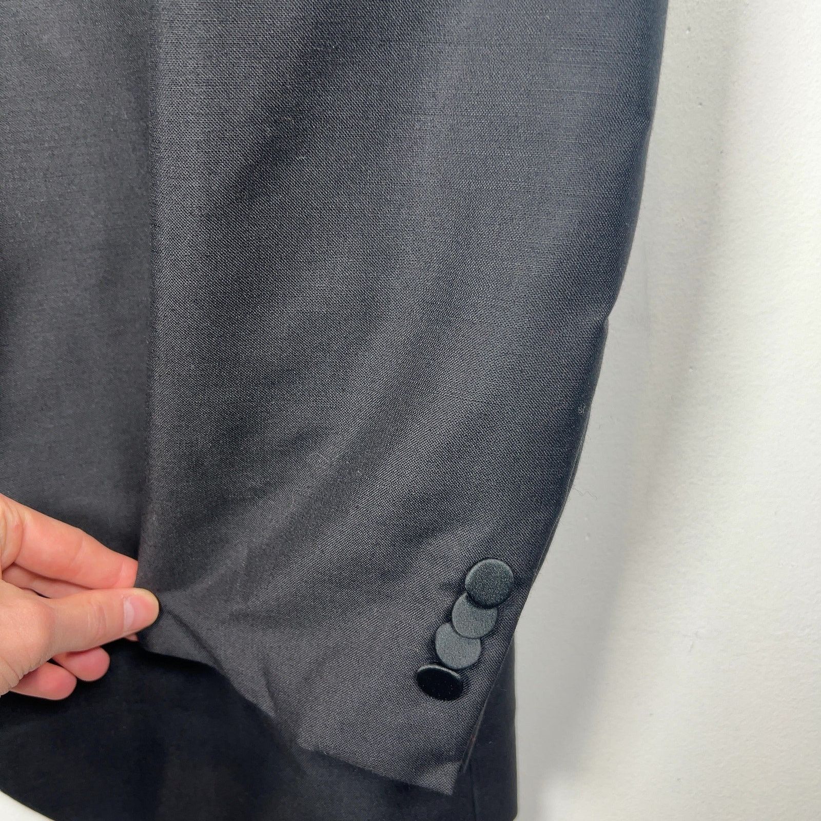 Valentino Valentino Black Wool Blazer Size 44L - 3 Thumbnail