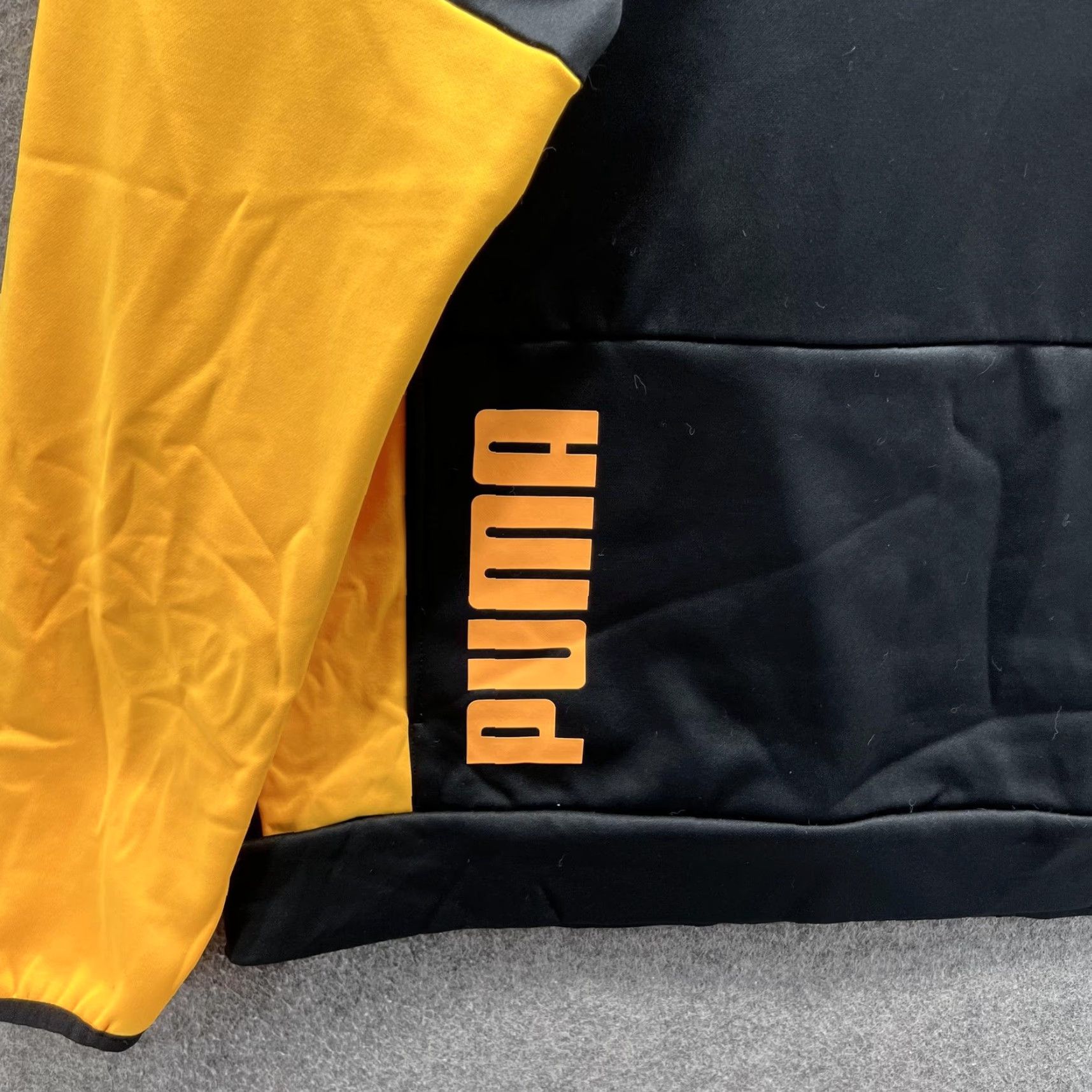 Puma Puma Hoodie Mens S Black Yellow Pullover Fleece Sweatshirt Training Logo Graphic Print Kangaroo Pocket Size US S / EU 44-46 / 1 - 7 Thumbnail