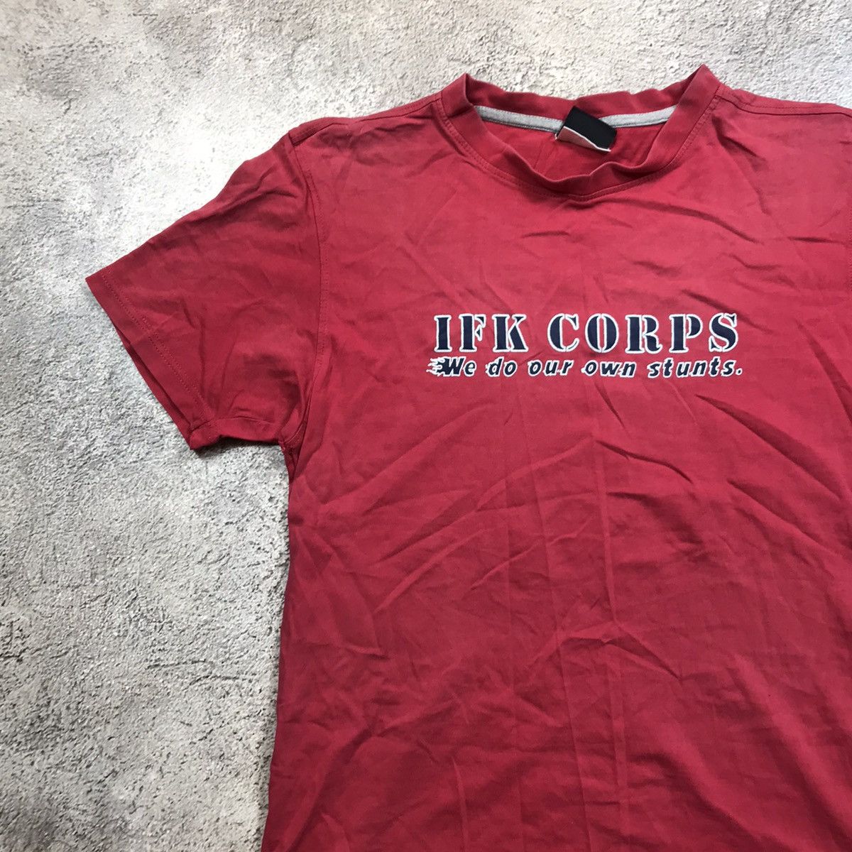 Vintage Vintage Y2K IFK Corps Graphic Tee Sun Faded Streetwear S Size US S / EU 44-46 / 1 - 2 Thumbnail