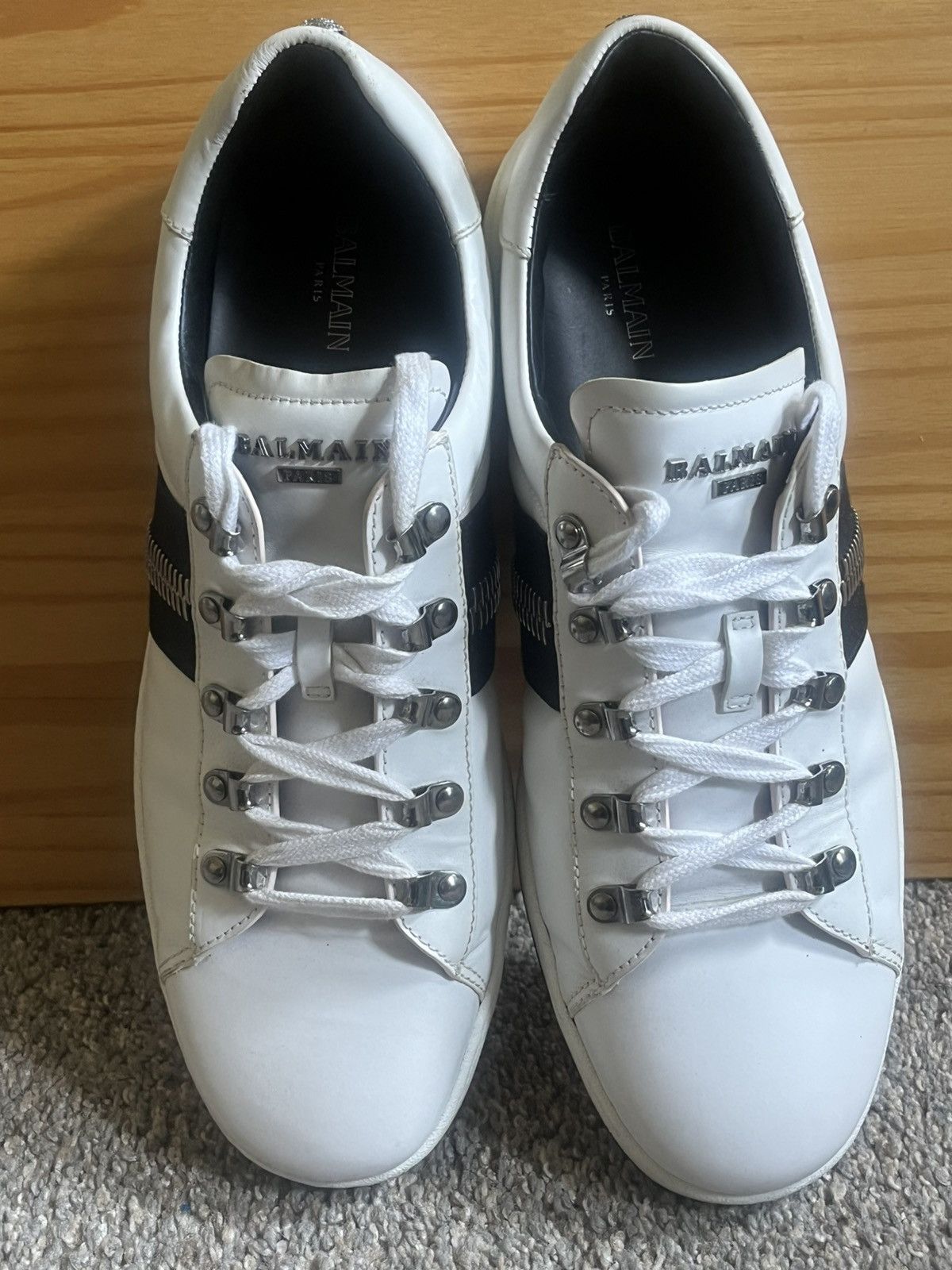 Balmain Balmain White Esther Sneakers Size US 11 / EU 44 - 2 Thumbnail