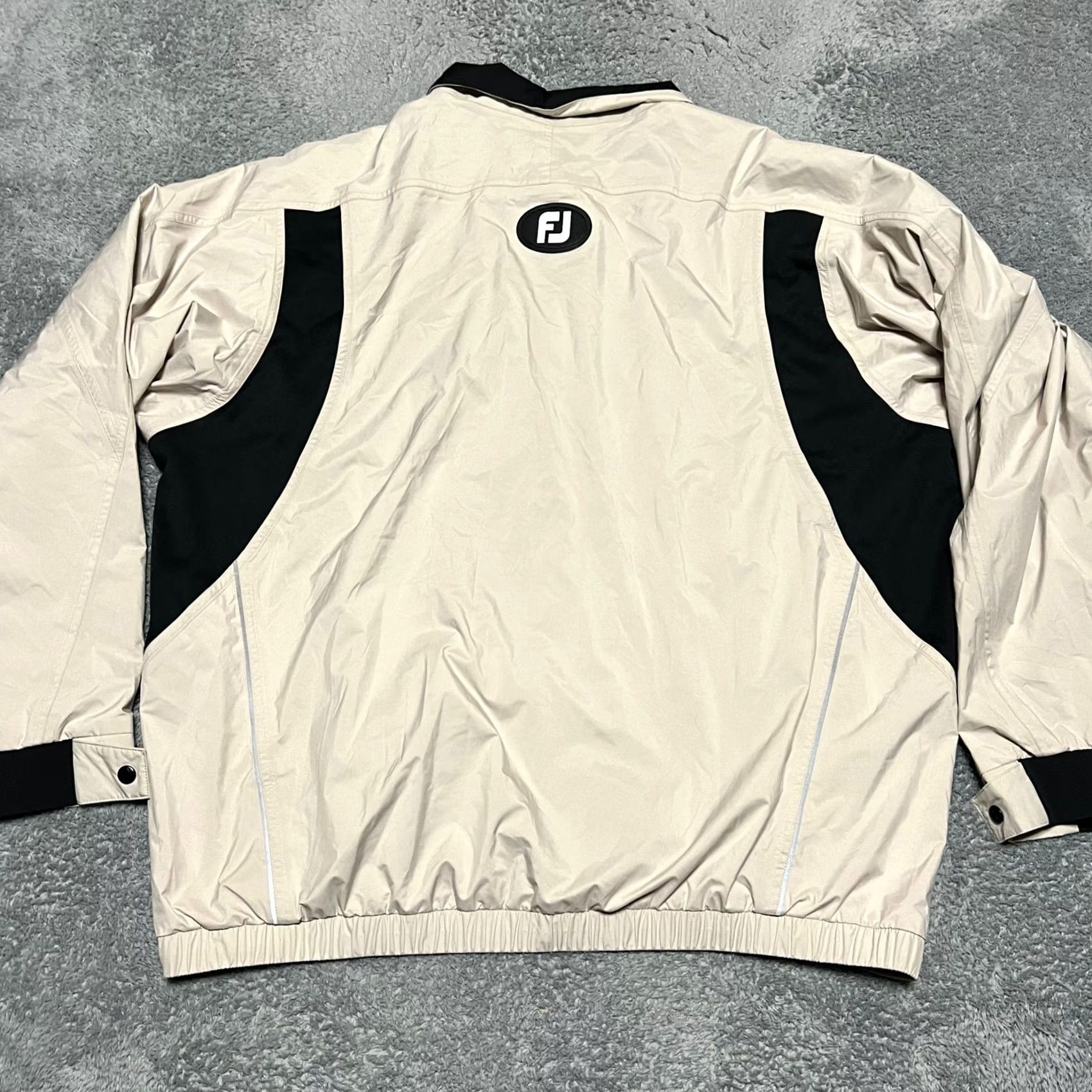 Footjoy FootJoy Dryjoys Jacket Mens XL Half Zip Cream Golf Windbreaker Coat Size US XL / EU 56 / 4 - 2 Thumbnail
