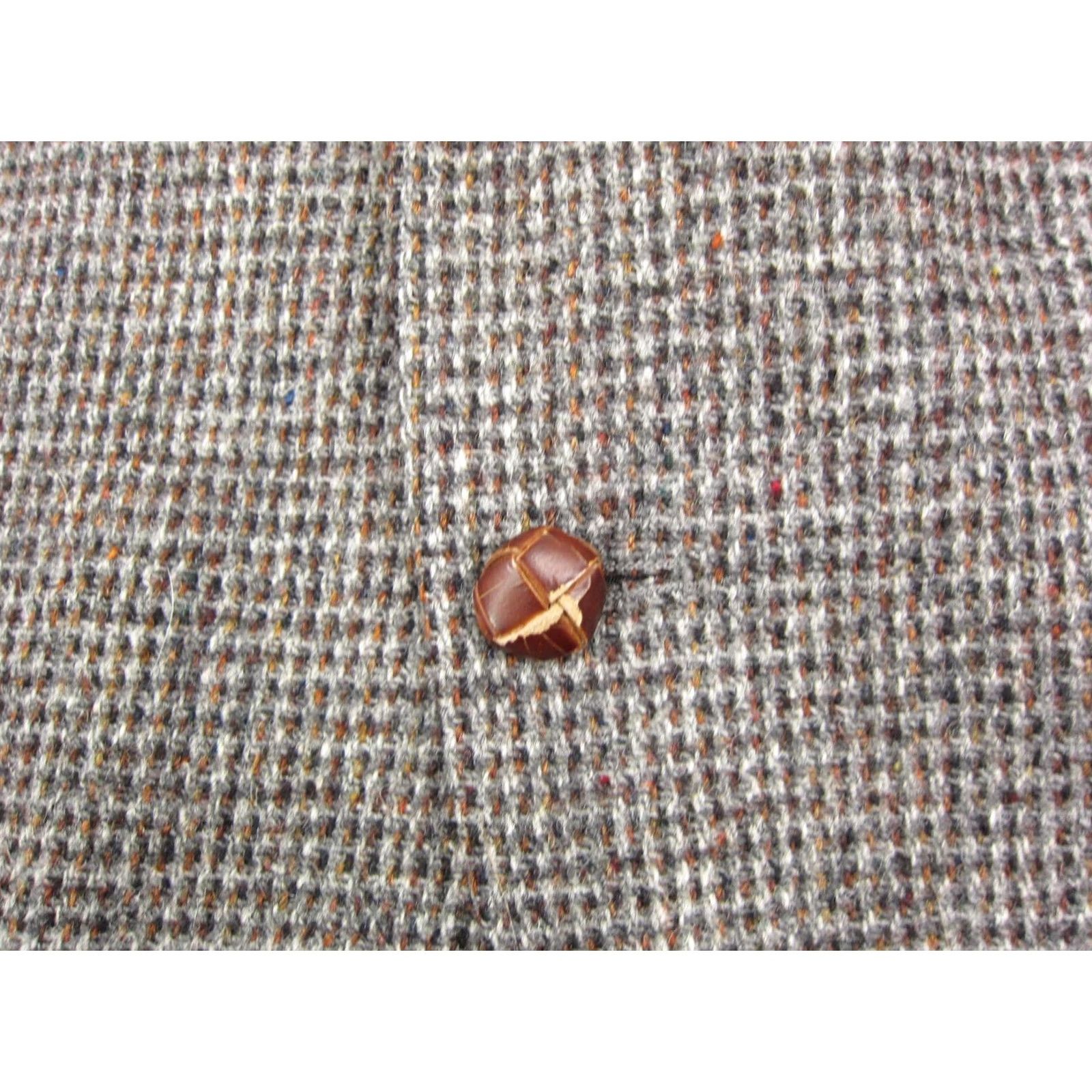 Harris Tweed VINTAGE Harris Tweed Jacket Mens L 44 Gray Scottish Wool Blazer USA Herringbone Size 42R - 4 Thumbnail