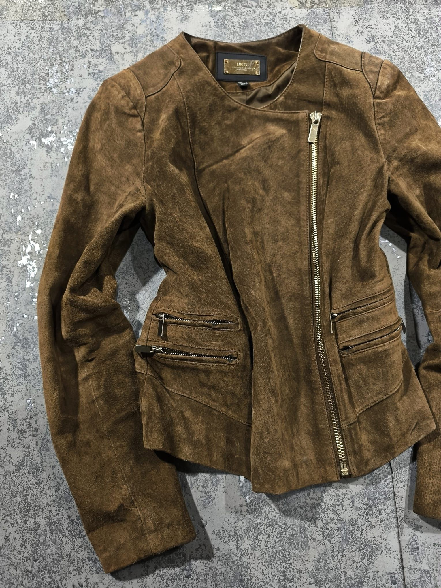Hysteric Glamour SUEDE LEATHER CROP MOTO BIKER GIRL JACKET Size M / US 6-8 / IT 42-44 - 12 Thumbnail