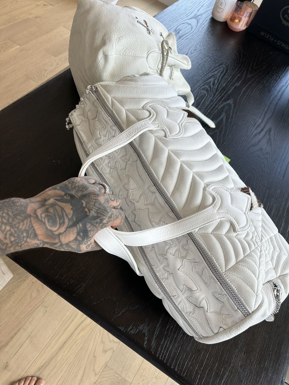 Chrome Hearts CHROME HEARTS 1/1 SPIDER WEB CROSS PATCH DICE DUFFLE BAG Size ONE SIZE - 5 Thumbnail