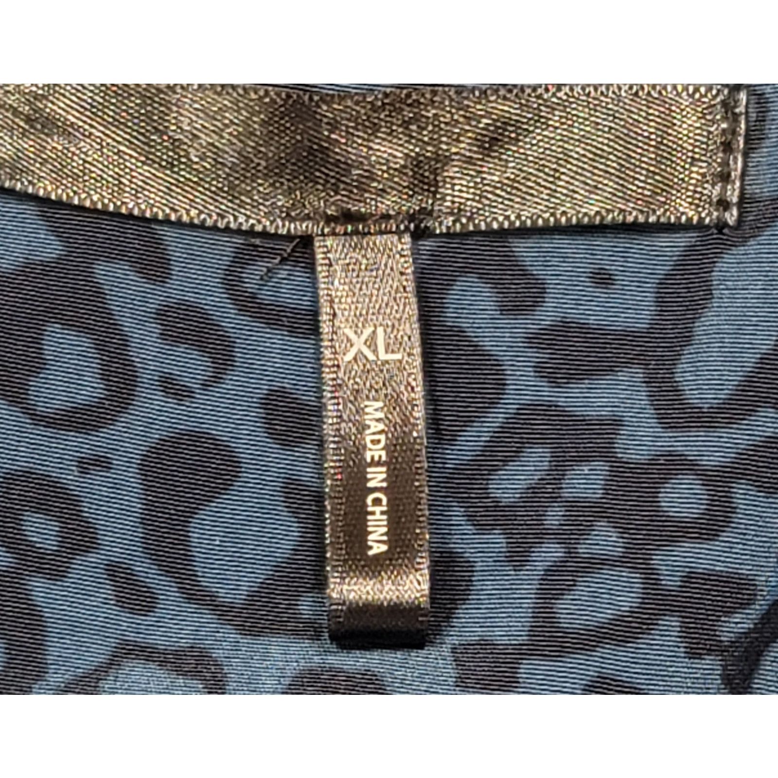 Other Vintage Blue Gold Animal Print A Line Dress XL Lightweight Size XL / US 12-14 / IT 48-50 - 3 Thumbnail