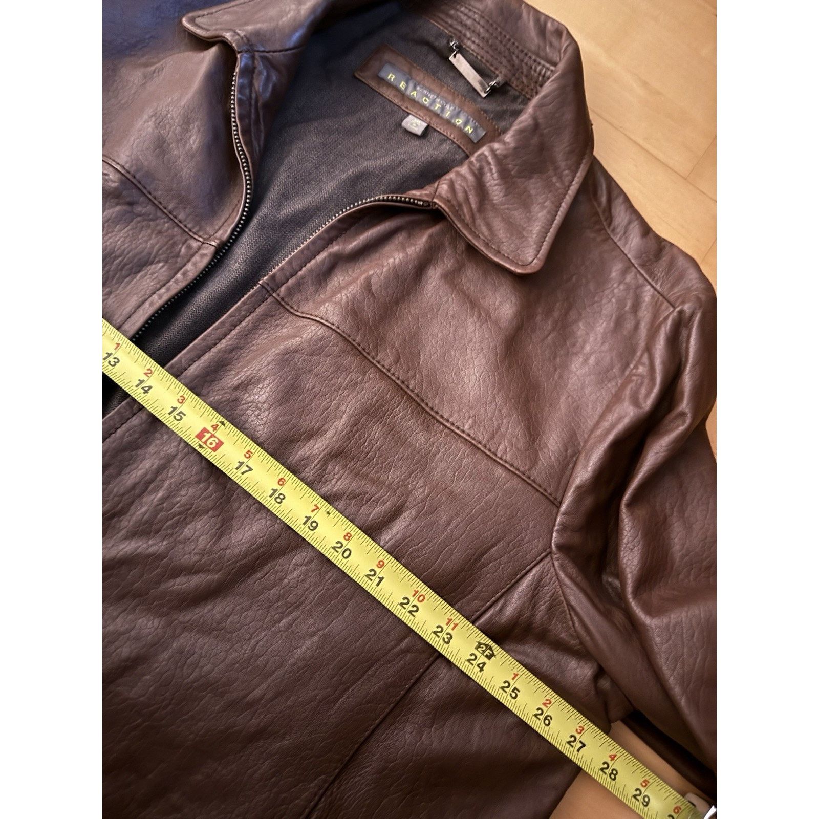 Kenneth Cole Kenneth Cole Reaction Leather Chocolate Brown Jacket Lined Size US XXL / EU 58 / 5 - 4 Thumbnail