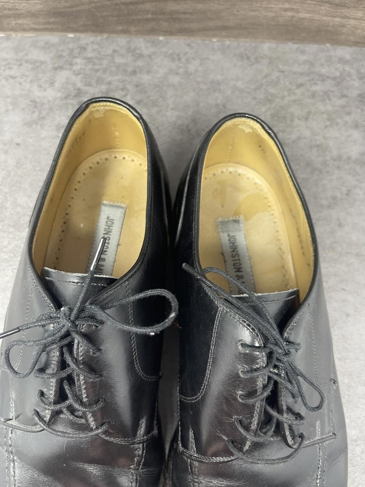 Johnston & Murphy Johnston Murphy Shoes Mens Size 10 Black Leather Oxford Lace Size US 10 / EU 43 - 9 Thumbnail