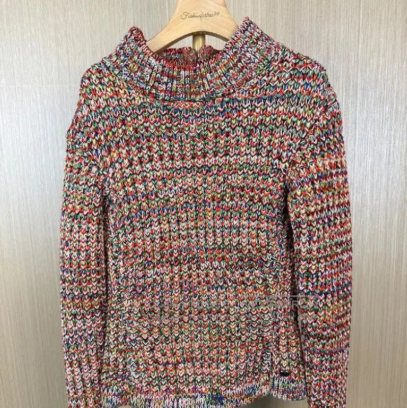 Chanel Multicolor Wool Pullover Sweater .