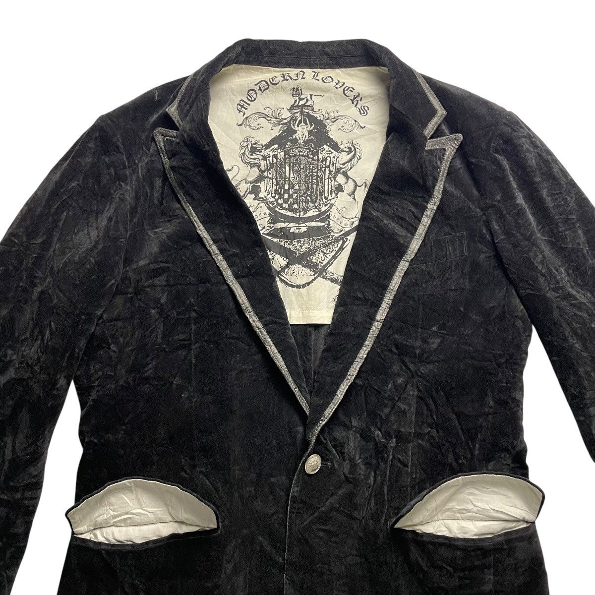 Super Lovers 🇯🇵 MODERN LOVERS CORDUROY PUNK GOTHIC CASUAL JACKET Size US L / EU 52-54 / 3 - 3 Thumbnail