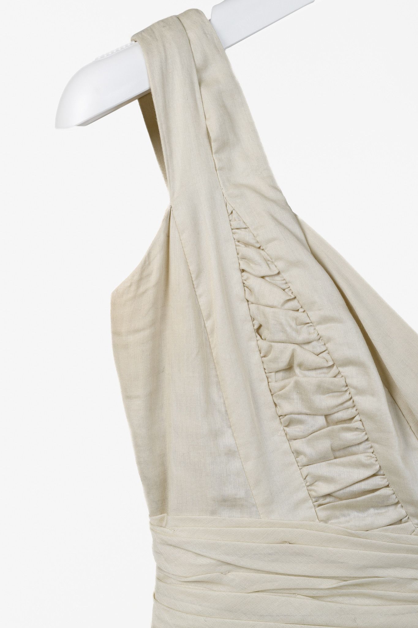 Prada Prada 2009 Gathered Khaki Cotton Dress Size M / US 6-8 / IT 42-44 - 5 Thumbnail
