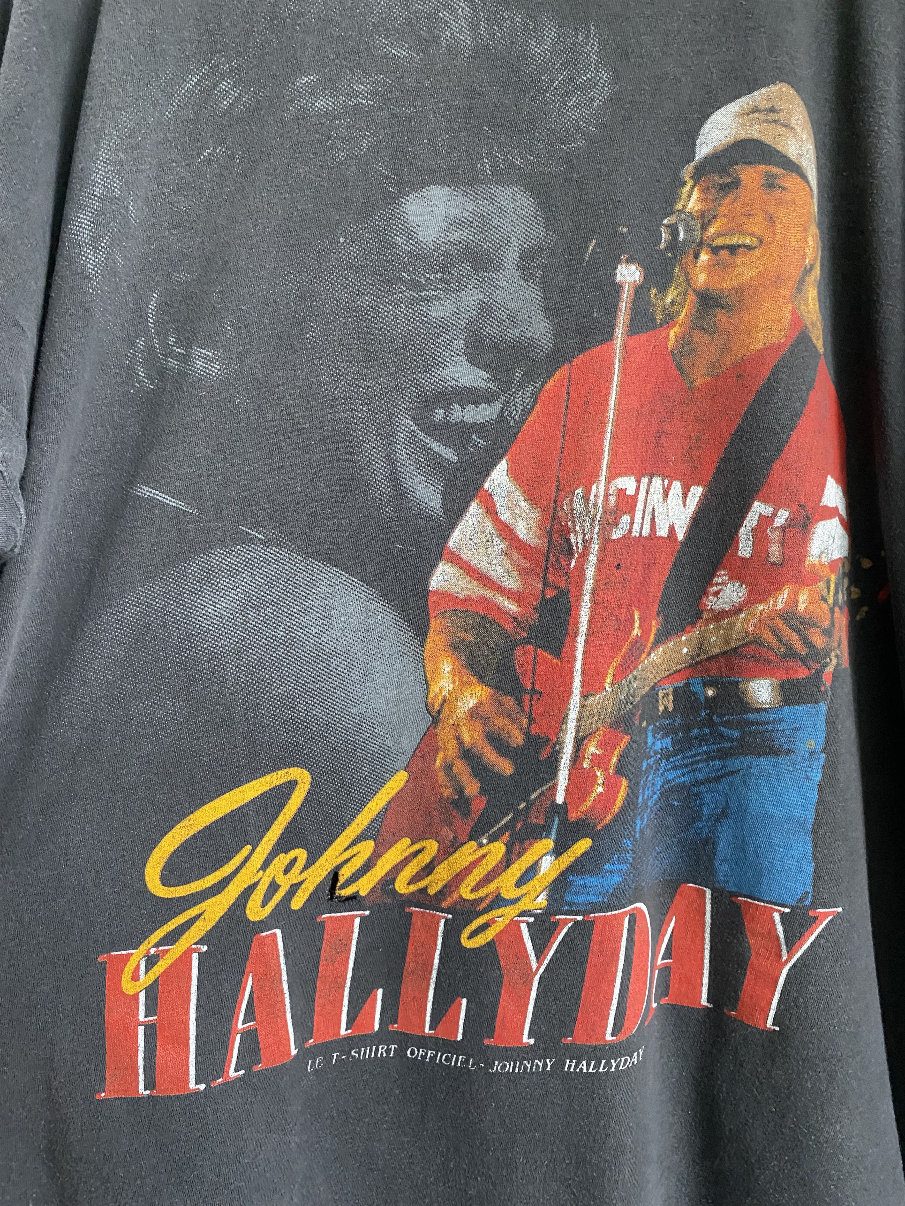 Band Tees × Vintage vintage 90s Johnny Hallyday rock t-shirt Size US L / EU 52-54 / 3 - 2 Thumbnail