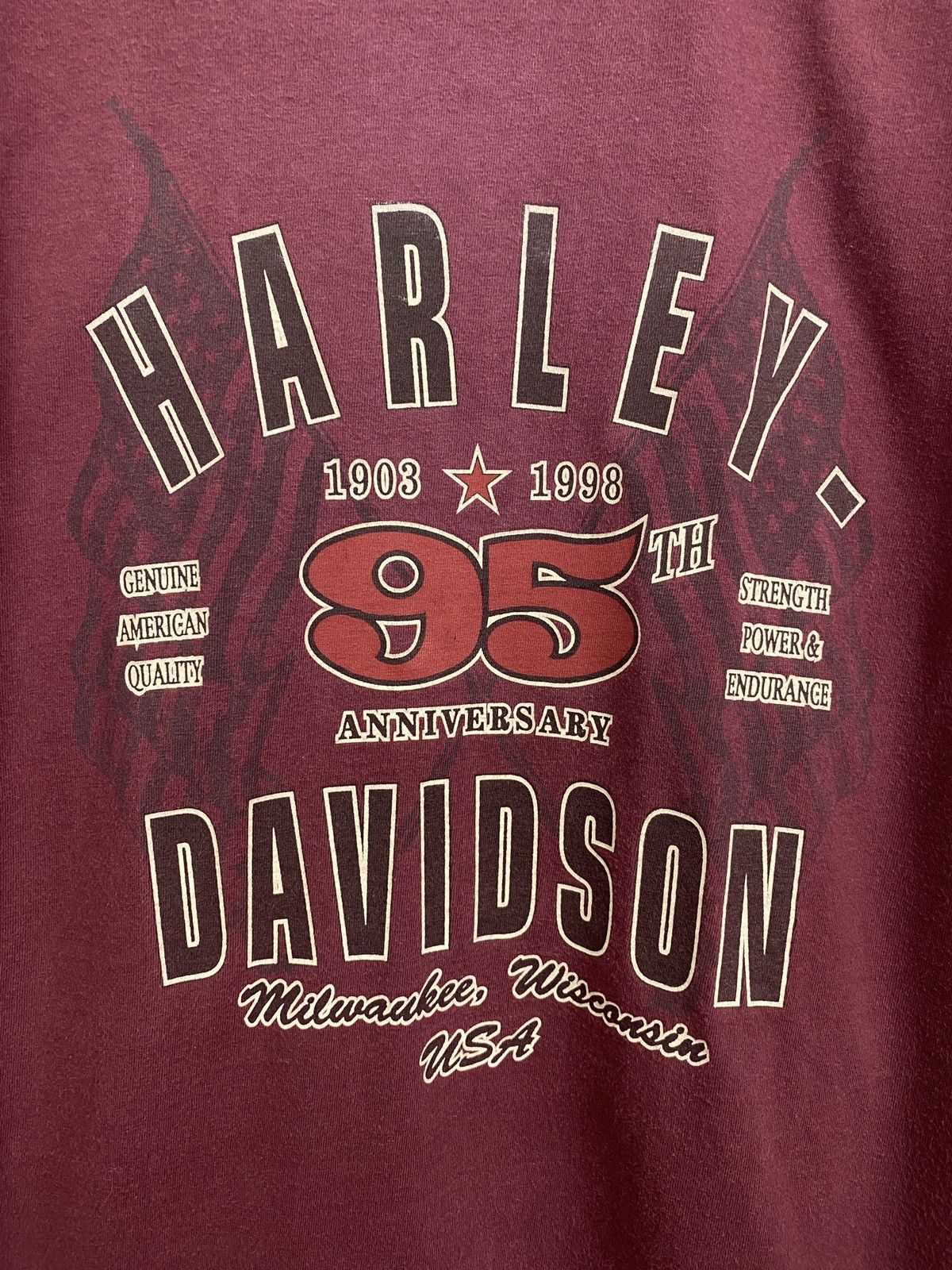Harley Davidson 🇺🇸 Vintage 1998 Harley Davidson Anniversary USA T-Shirt Y2K Size US L / EU 52-54 / 3 - 4 Thumbnail