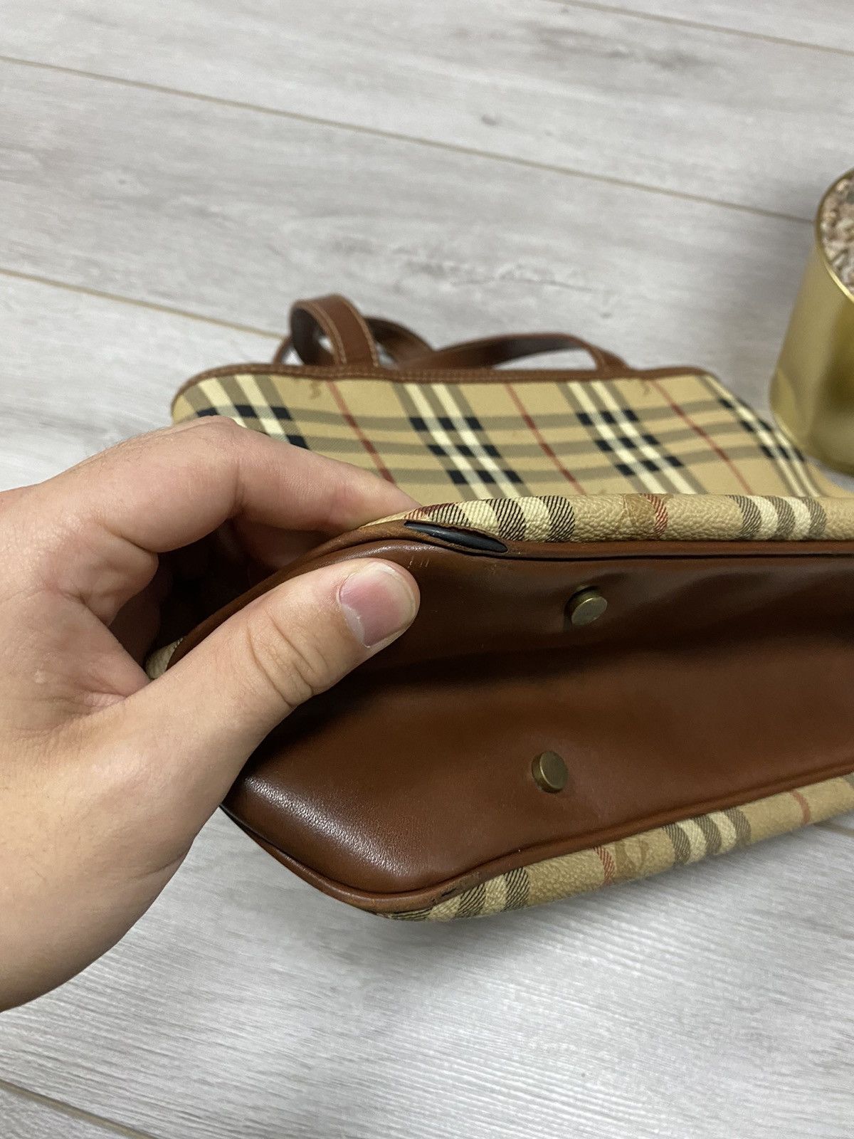 Burberry Burberry vintage nova check leather canvas bag Size ONE SIZE - 18 Thumbnail