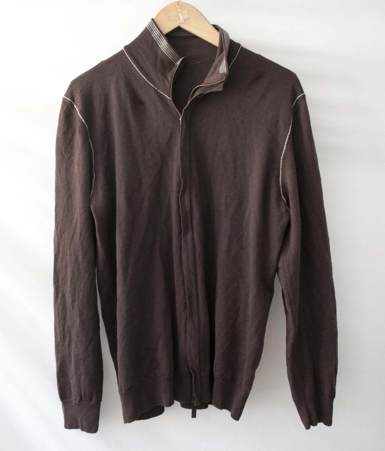 Armani Armani Collezioni Sweater Full Zip Wool Size M Brown Size US M / EU 48-50 / 2 - 1 Thumbnail