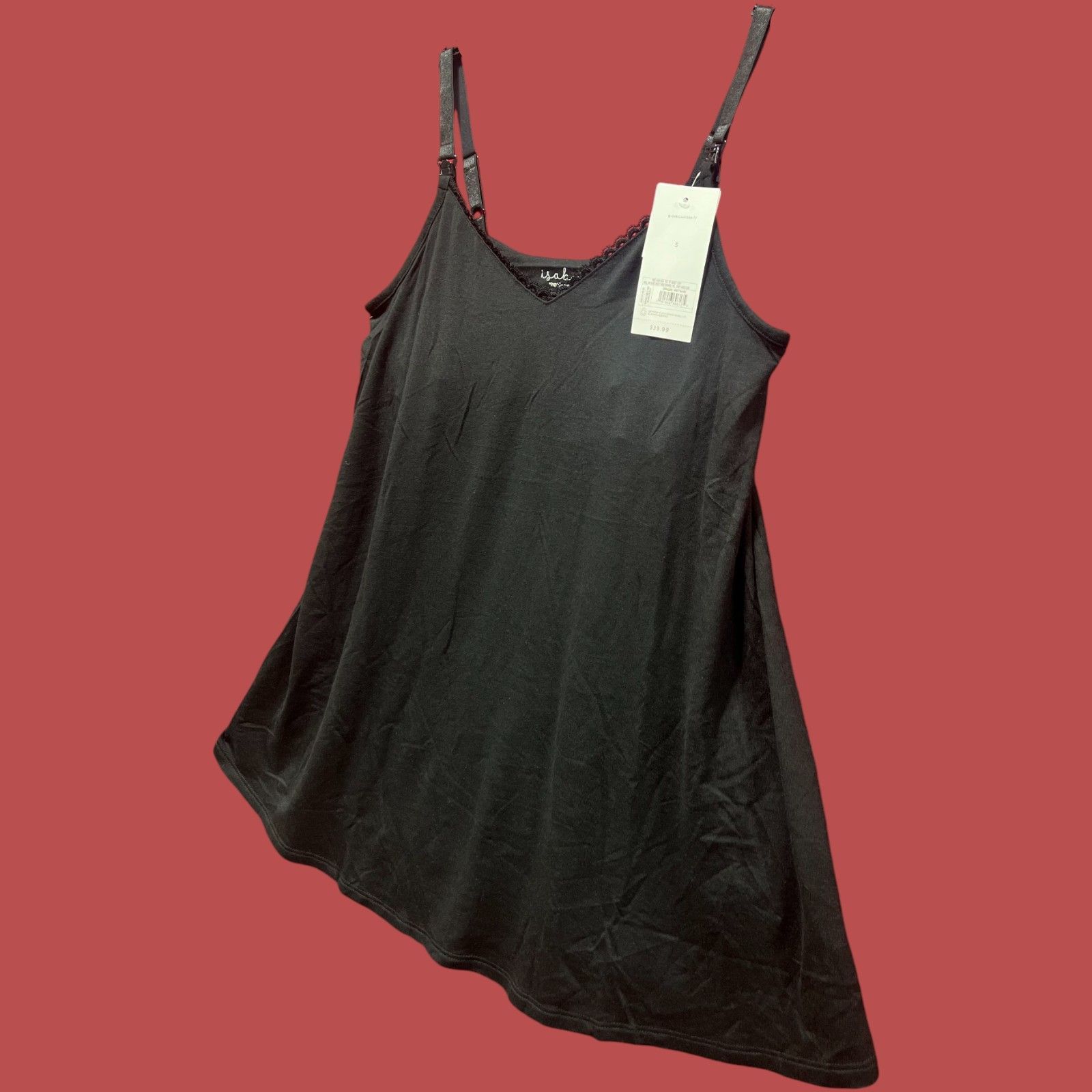 Other Isabel Maternity - Nursing Maternity Pajama Tank Top - Black Size ONE SIZE - 17 Thumbnail