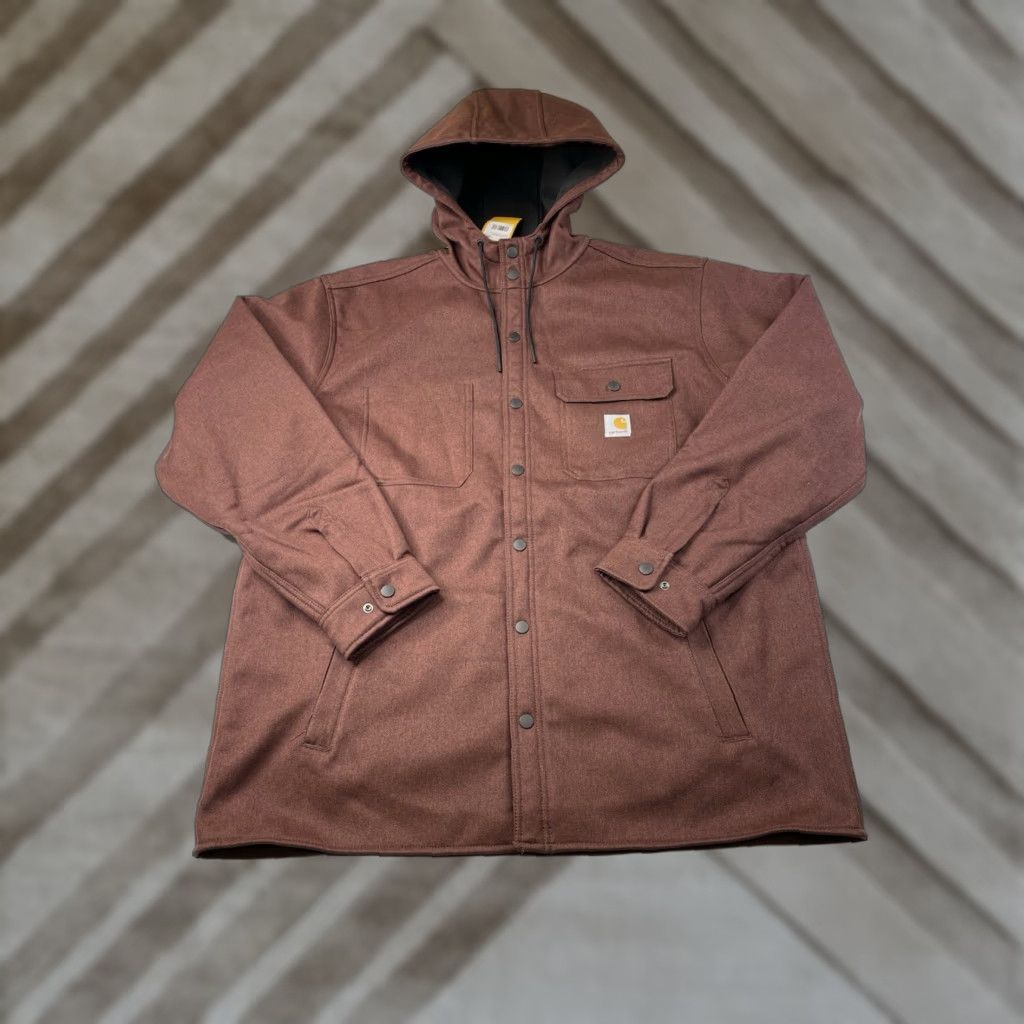 Carhartt Carhartt Rain Defender Heavyweight Hooded Jacket Shacket Mens XL Dark Cedar Size US XL / EU 56 / 4 - 1 Thumbnail