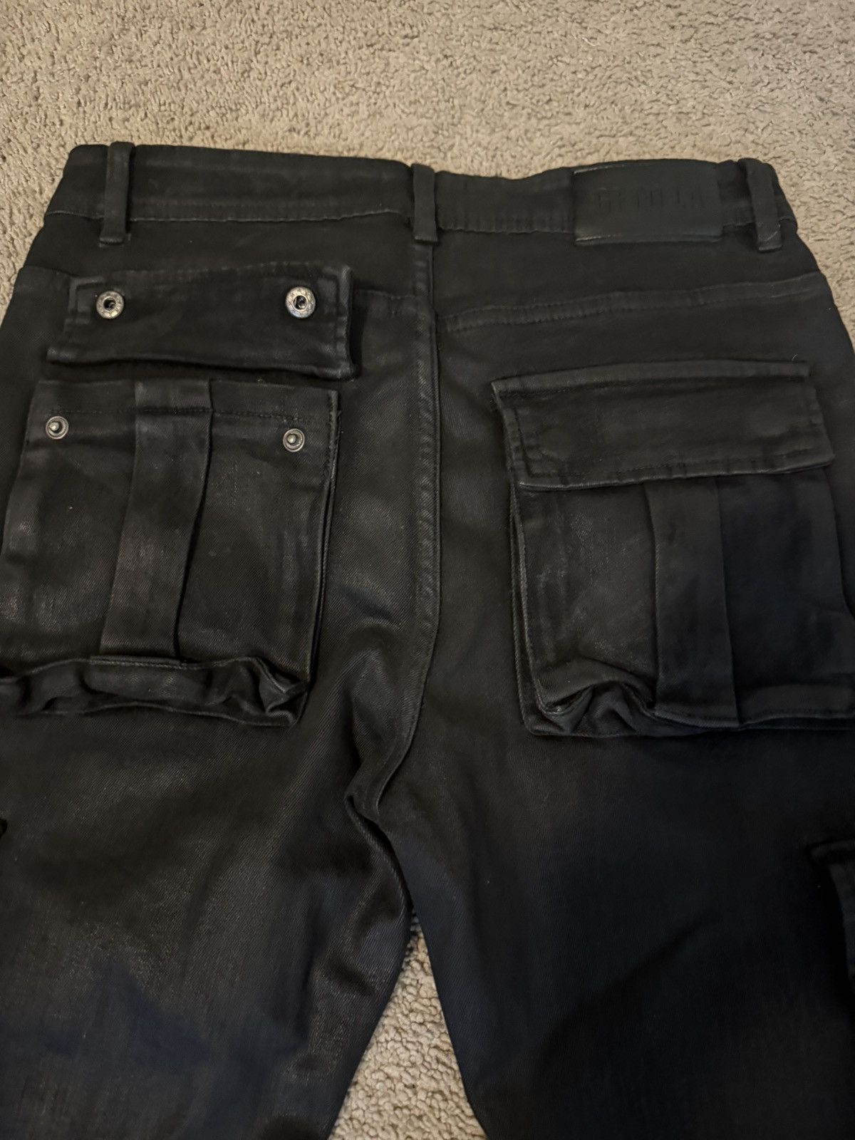 Other Black flared wax denim Size US 32 / EU 48 - 3 Thumbnail