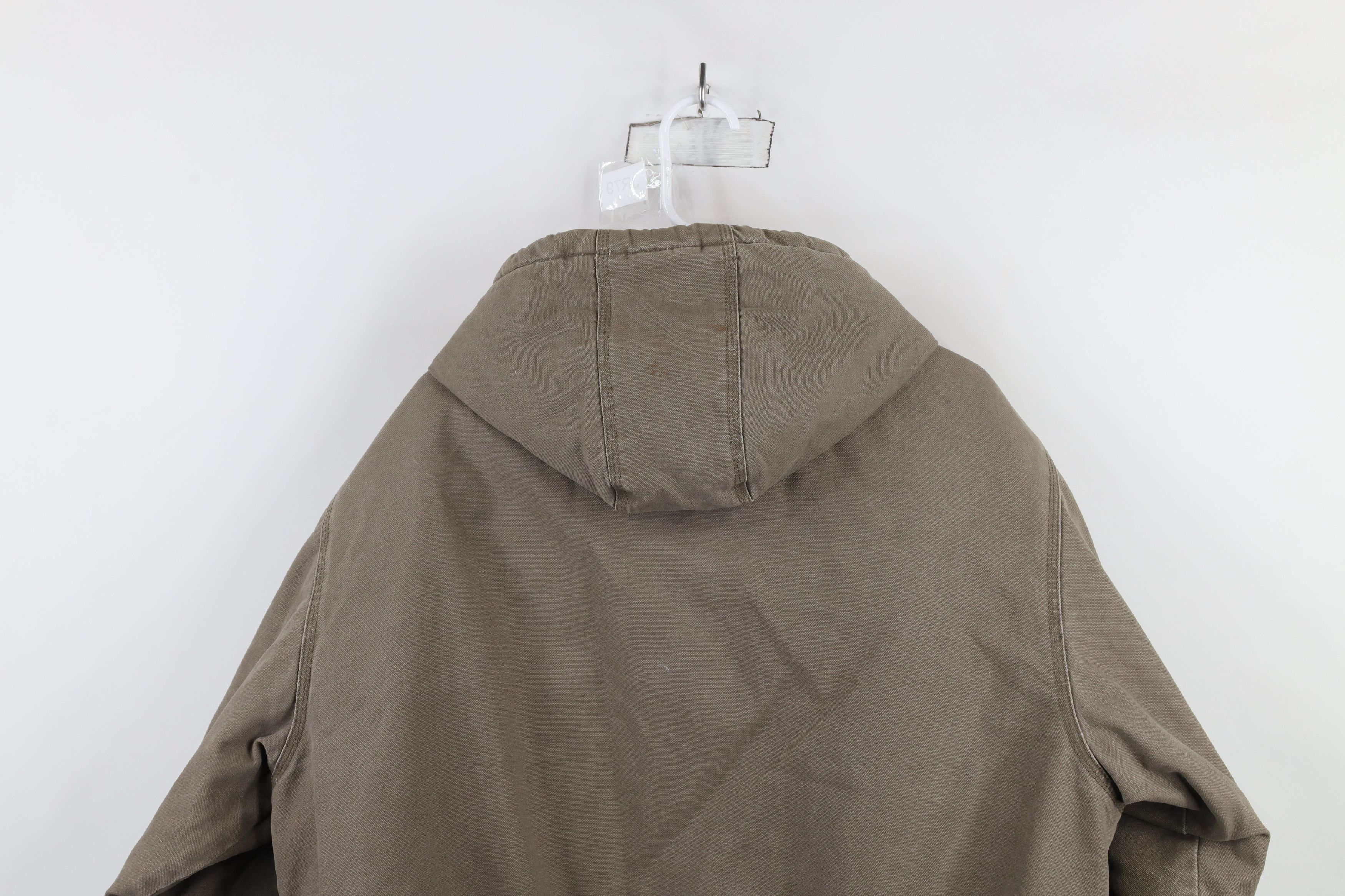 Vintage Vintage 90s Y2K Streetwear Quilted Canvas Hooded Jacket Size US L / EU 52-54 / 3 - 14 Thumbnail