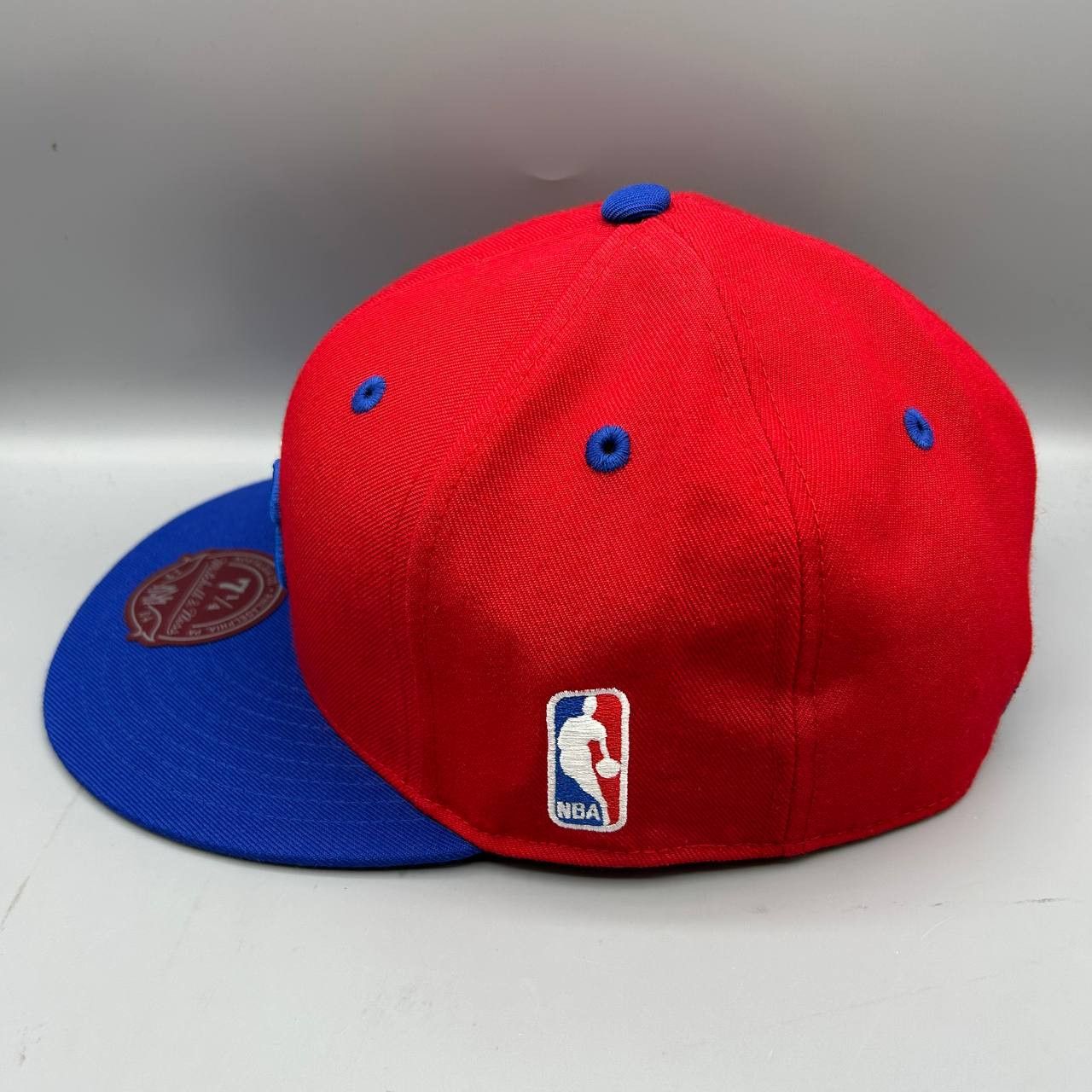 Mitchell & Ness Philadelphia 76ers Hat Men 7 1/4 Red NBA Fitted Cap Wool New Size ONE SIZE - 3 Thumbnail