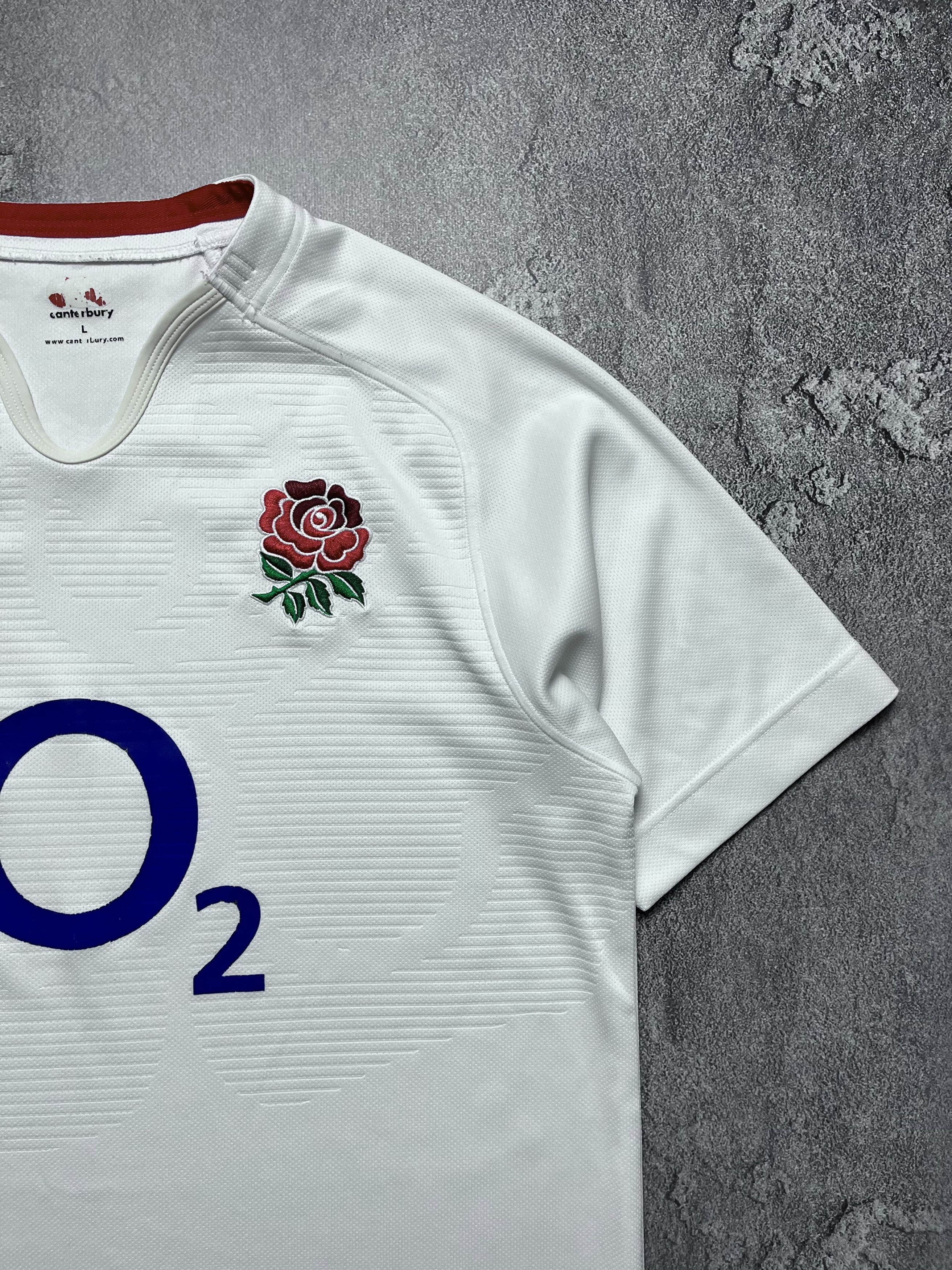 Vintage Canterbury O2 England National Team Rugby Shirt Sports 90s Size US L / EU 52-54 / 3 - 2 Thumbnail