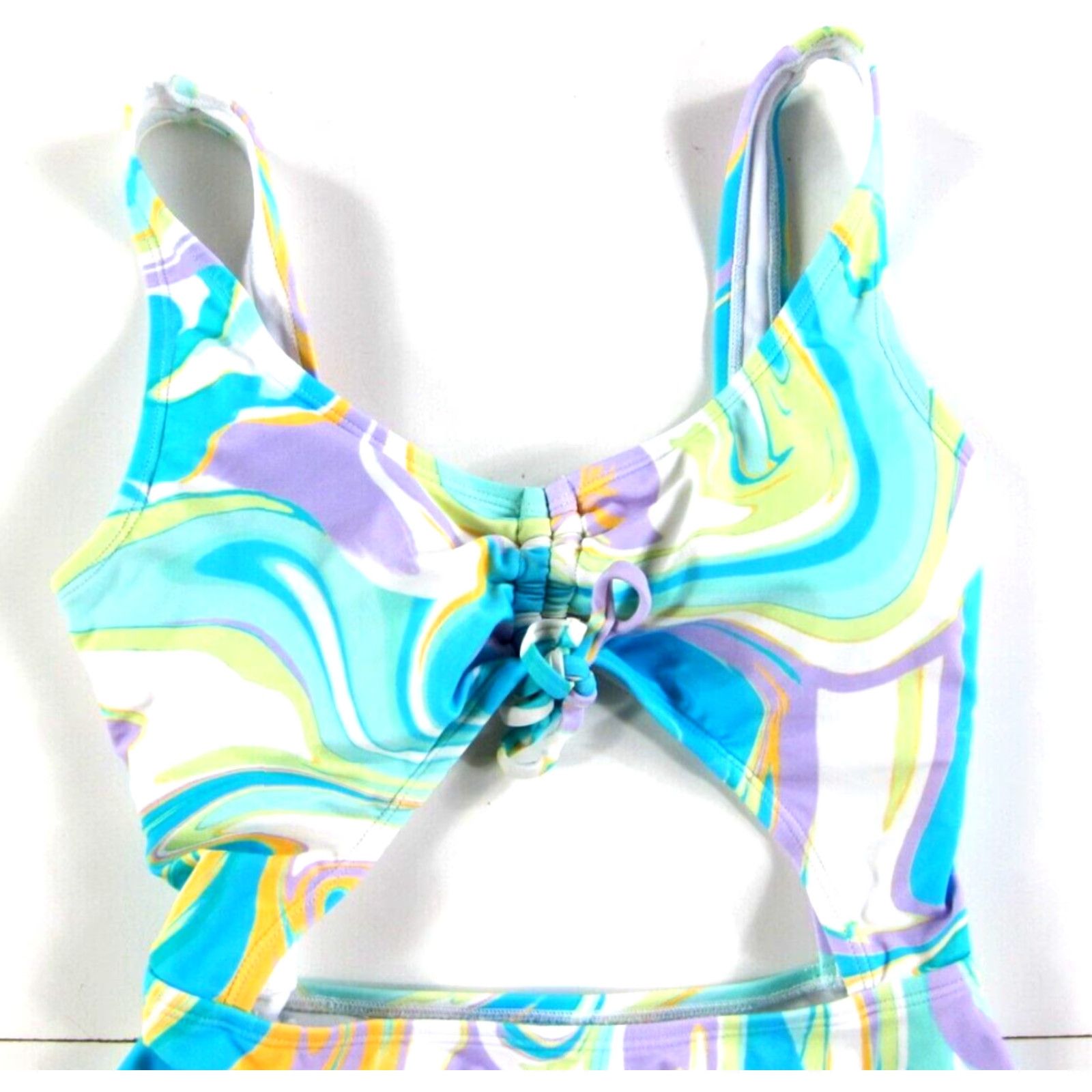 Vintage Ninety-Nine Blue Purple Green Tie Dye One Piece Swimsuit Small Women Size ONE SIZE - 4 Thumbnail