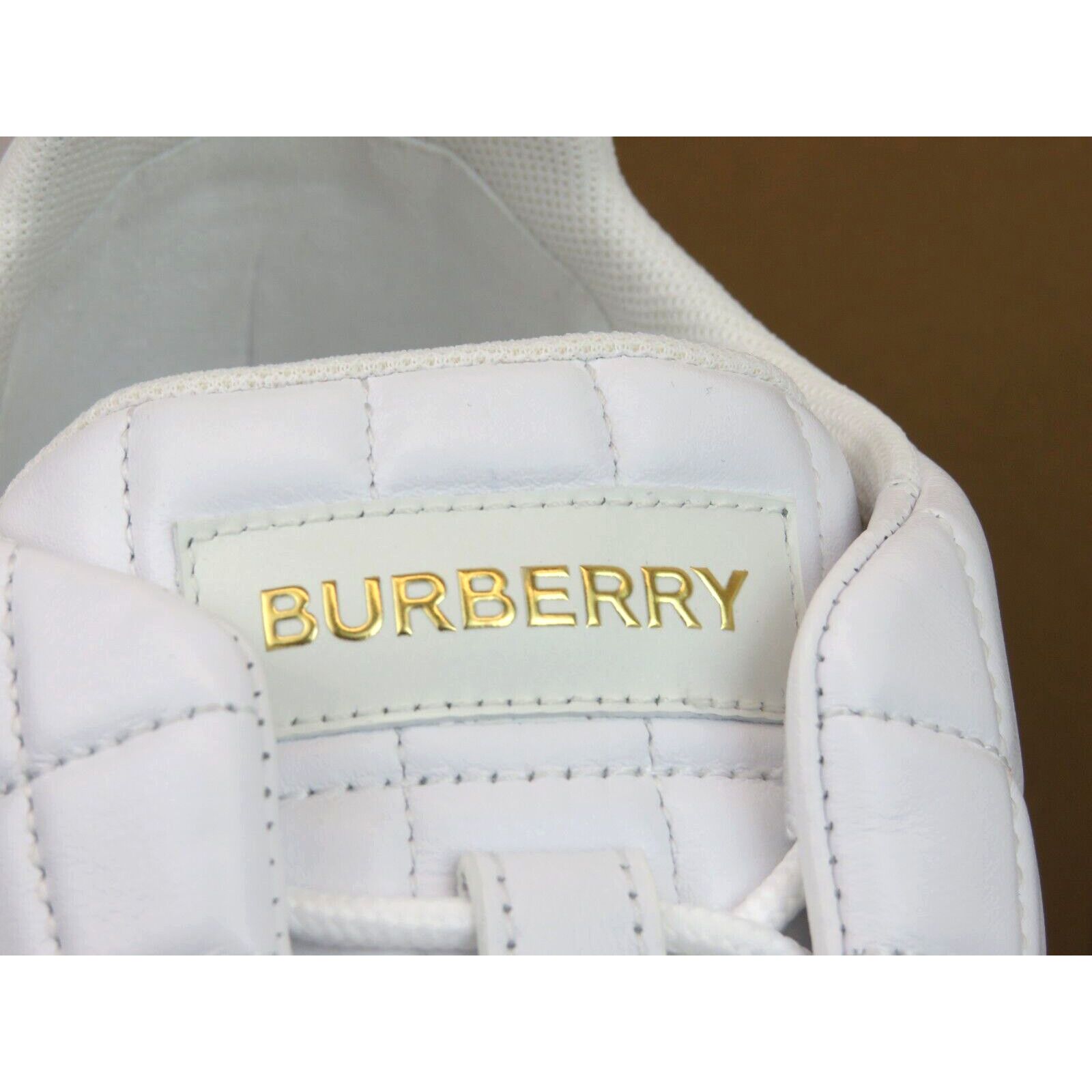 Burberry AXBURTON WHITE CHECK QUILTED LEATHER LOGO SNEAKERS 9 US 42 Size US 9 / EU 42 - 7 Thumbnail