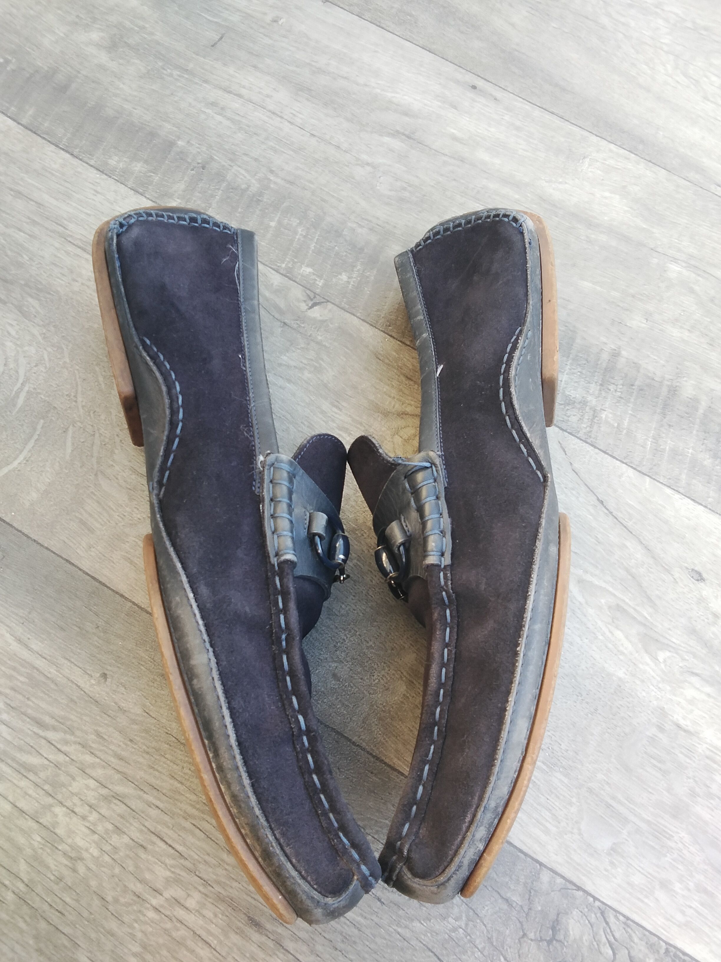 Gucci Gucci horsebit loafers in navy blue suede Size US 12 / EU 45 - 4 Thumbnail