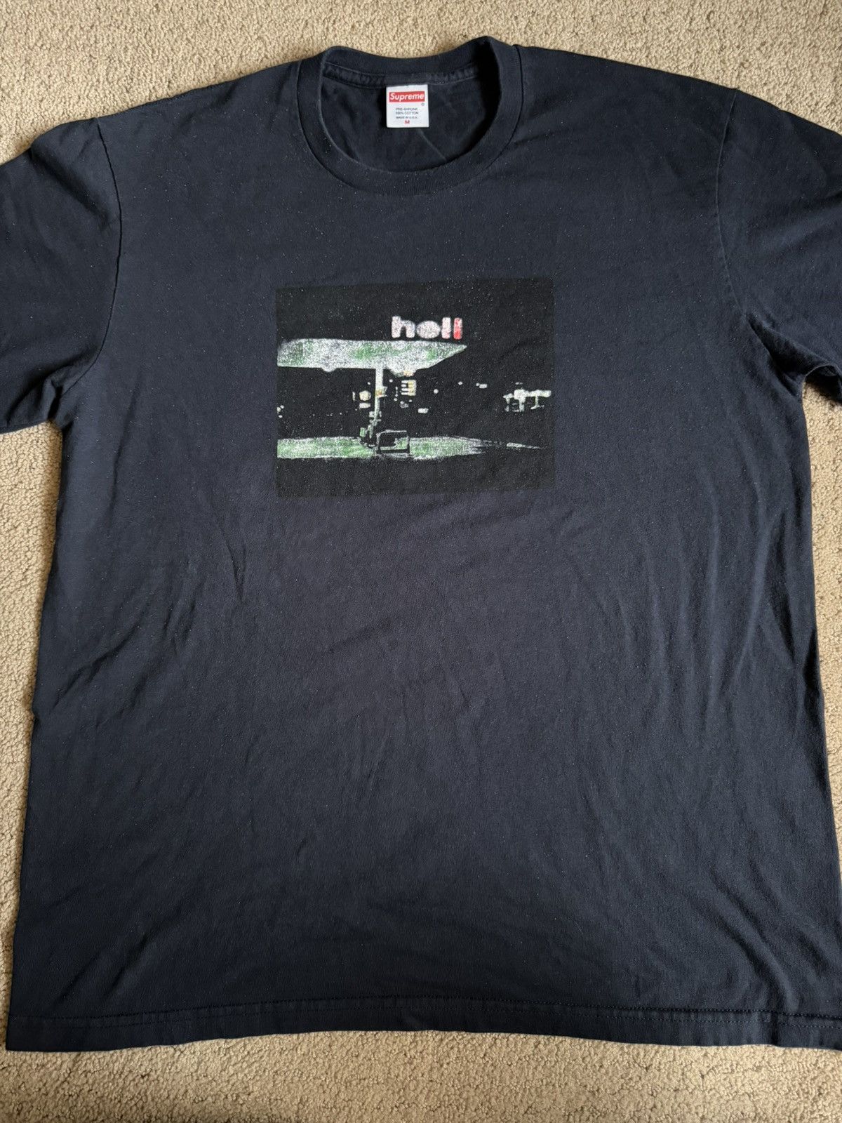 Supreme Supreme FW23 Hell Tee Navy Size Medium Size US M / EU 48-50 / 2 - 3 Thumbnail