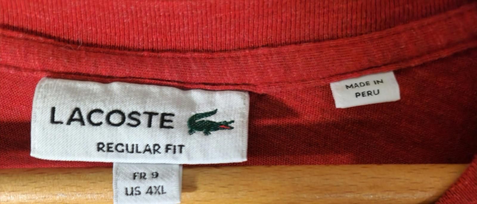 Lacoste Lacoste Men’s VNeck TShirt Red Size 4XL FR 9 Made in Peru #2 Size US XXL / EU 58 / 5 - 4 Thumbnail