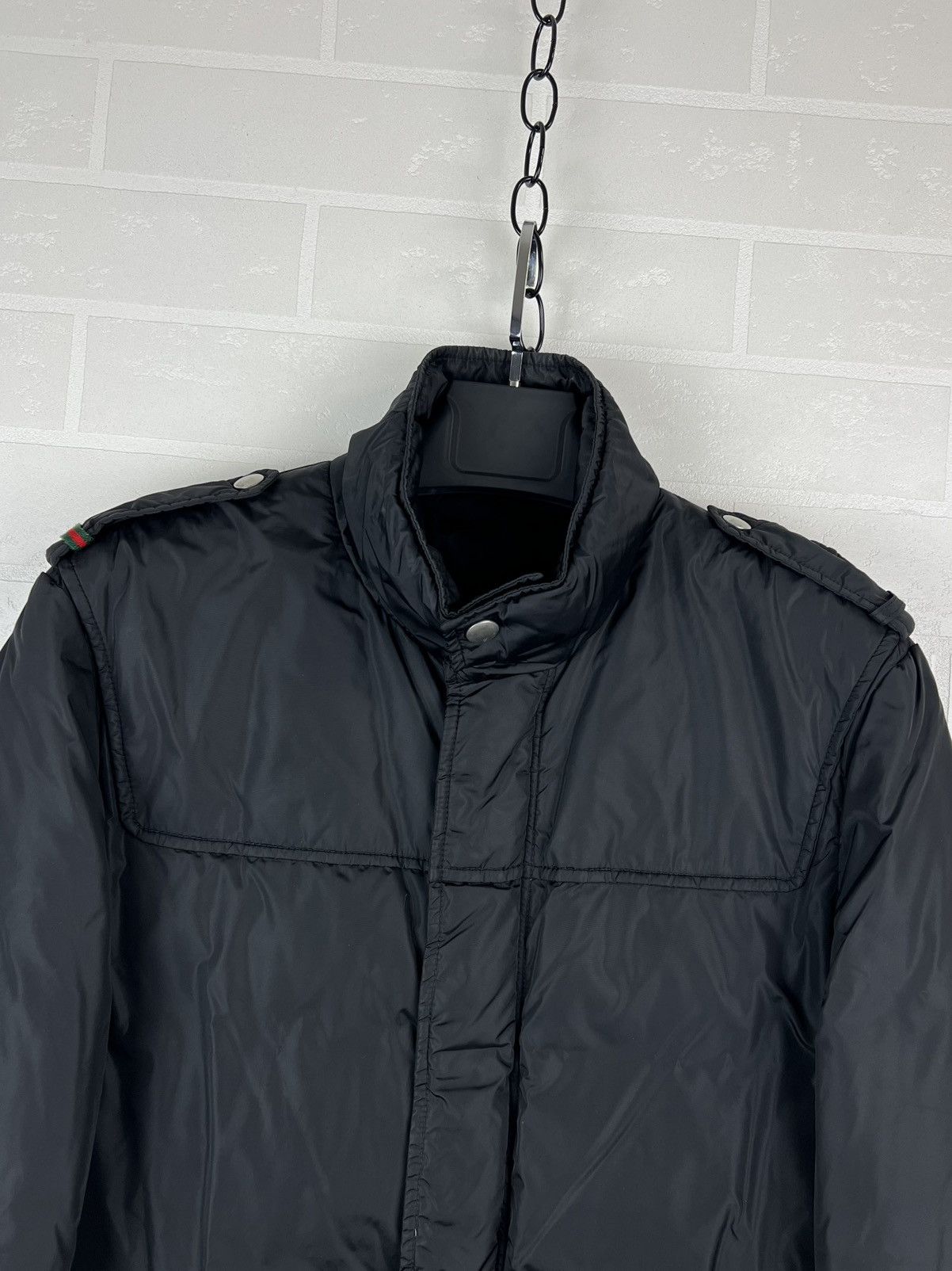Gucci GUCCI Down Puffer Jacket Web Stripe by Tom Ford Black Men's Size US L / EU 52-54 / 3 - 4 Thumbnail