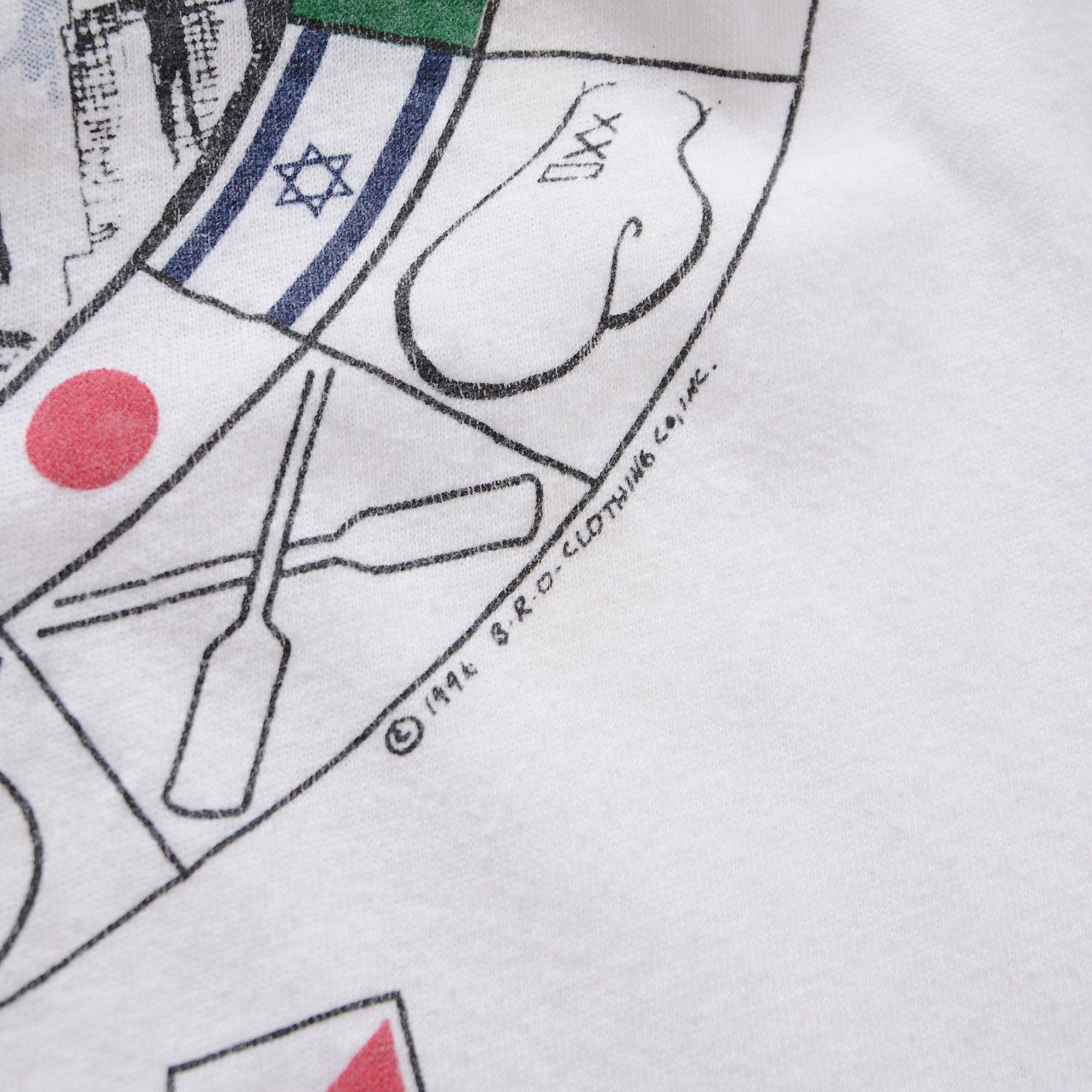 Vintage 90s VIntage Sport Flag T-Shirt XL Q-TEES 100% Cotton Size US XL / EU 56 / 4 - 9 Thumbnail