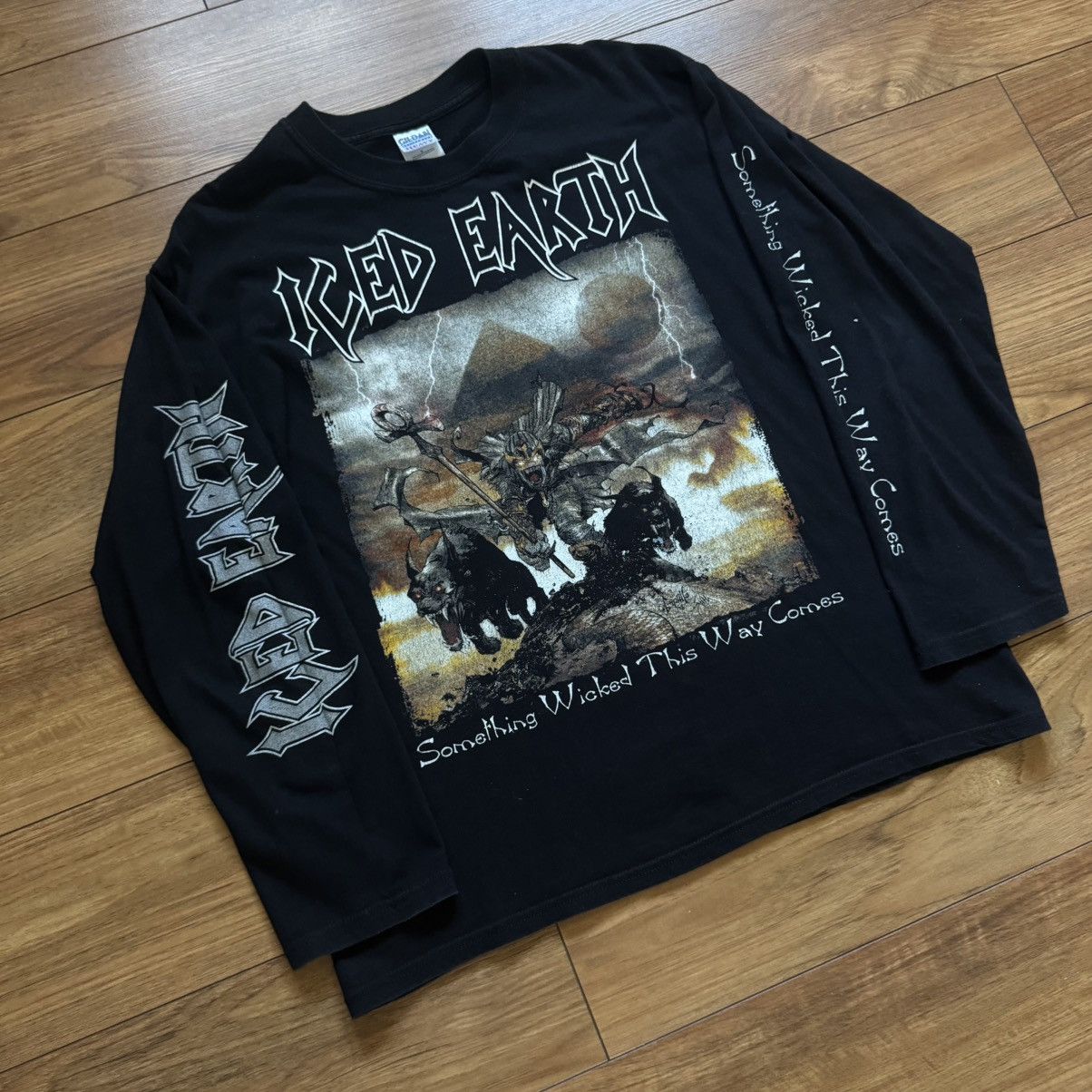 Gildan Vintage 2004’ Iced Earth vintage longsleeve shirt Size US XL / EU 56 / 4 - 3 Thumbnail