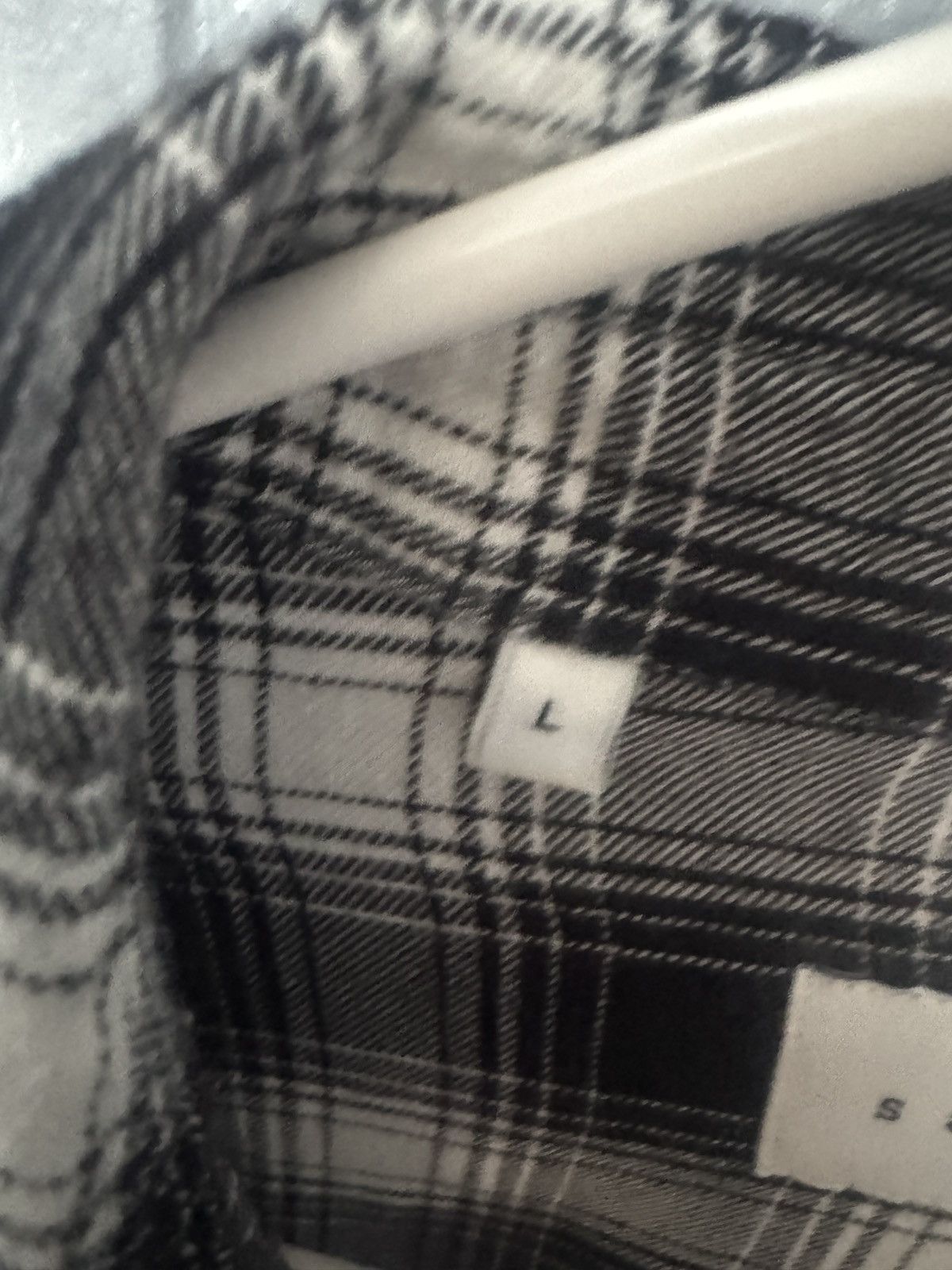 Sandro Sandro Paris Black/White Plaid Shirt Size US L / EU 52-54 / 3 - 4 Thumbnail