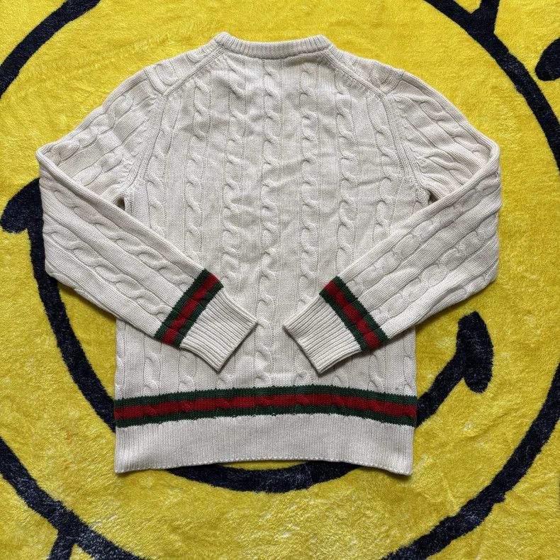 Gucci GucciRed and green striped pullover round-neck long-sleeved Size US S / EU 44-46 / 1 - 2 Thumbnail