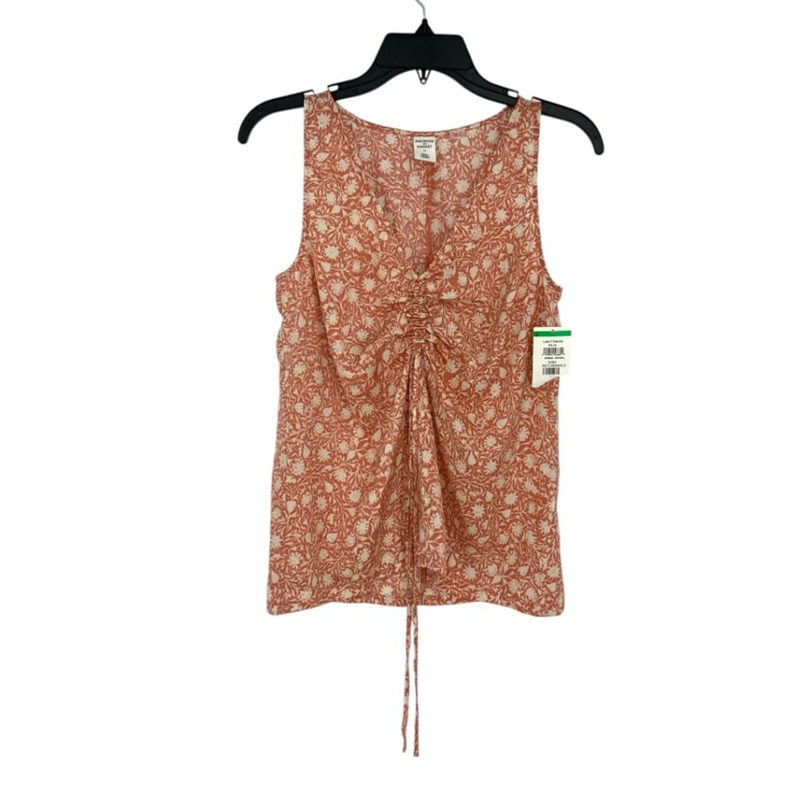 Other Melrose & Market Cinched Front Top Pink XS NWOT $30 MSRP Size XS / US 0-2 / IT 36-38 - 3 Thumbnail