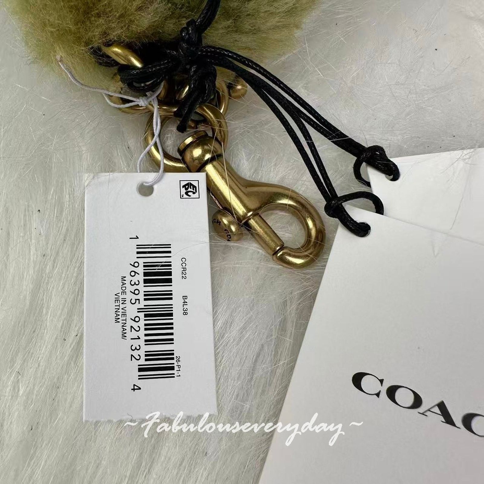 Coach Coach Little Rexy Bag Charm in Shearling/Brass/Multi CCR22 Size ONE SIZE - 6 Thumbnail