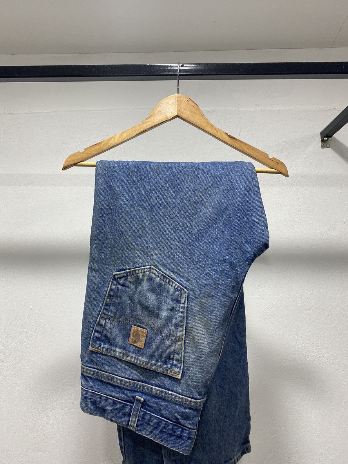 Carhartt × Vintage Vintage Carhartt Paint Splatter Denim 90s Size US 35 - 6 Thumbnail