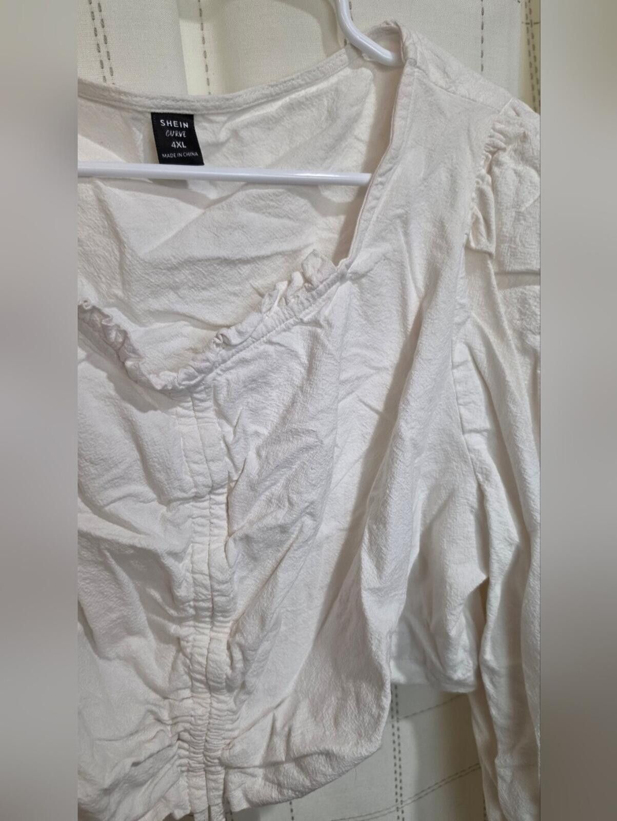 Shein Shein White Crop Top Size 4XL / US 24-26 - 7 Thumbnail