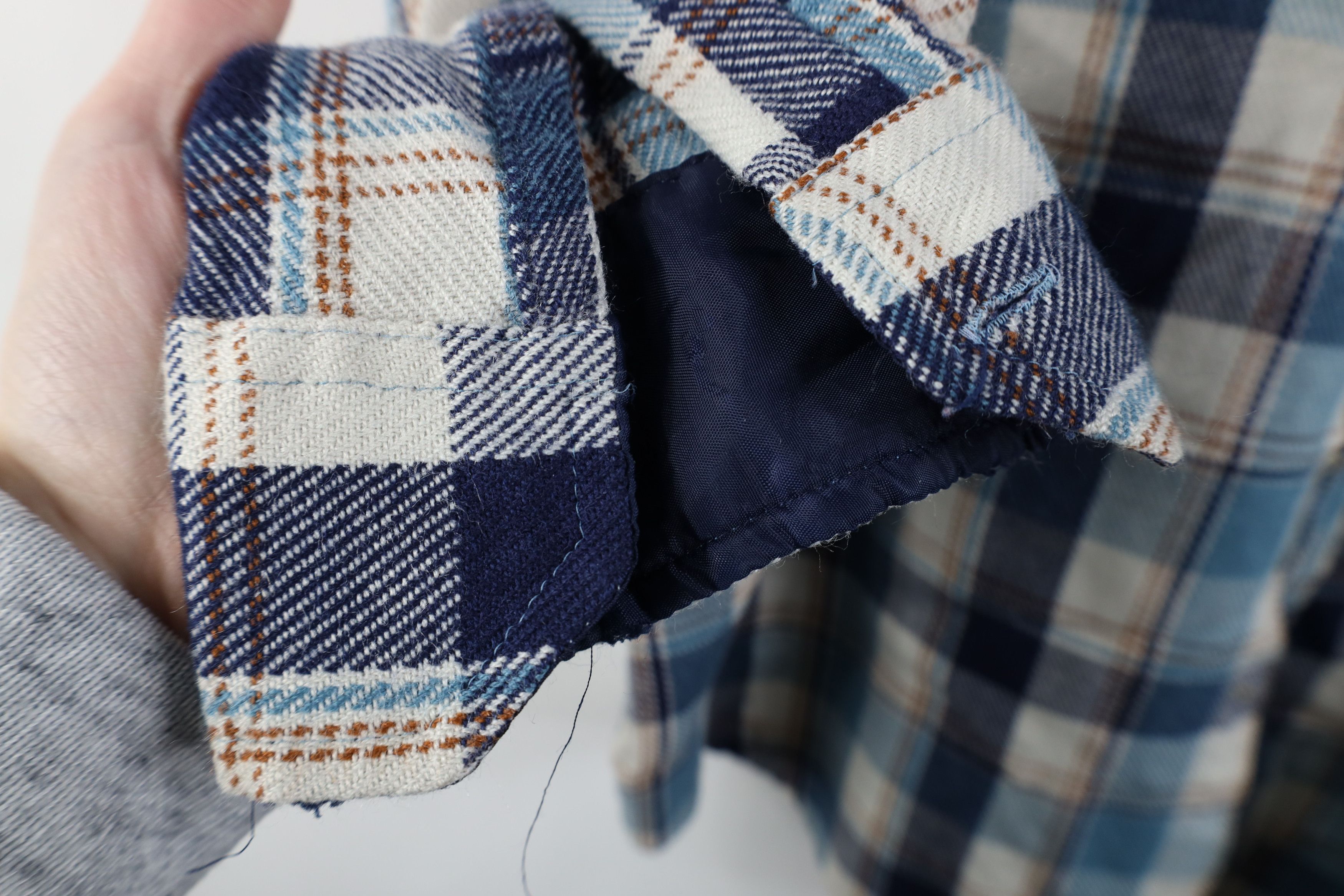 Vintage Vintage 70s Streetwear Flannel Knit Collared Button Shirt Size US XL / EU 56 / 4 - 9 Thumbnail