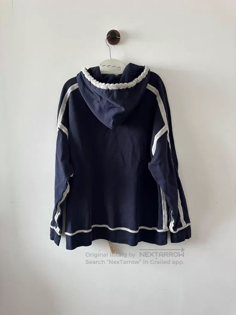 Loewe Loewe Blue and White Color Block Hooded Sweatshirt Size M / US 6-8 / IT 42-44 - 2 Thumbnail