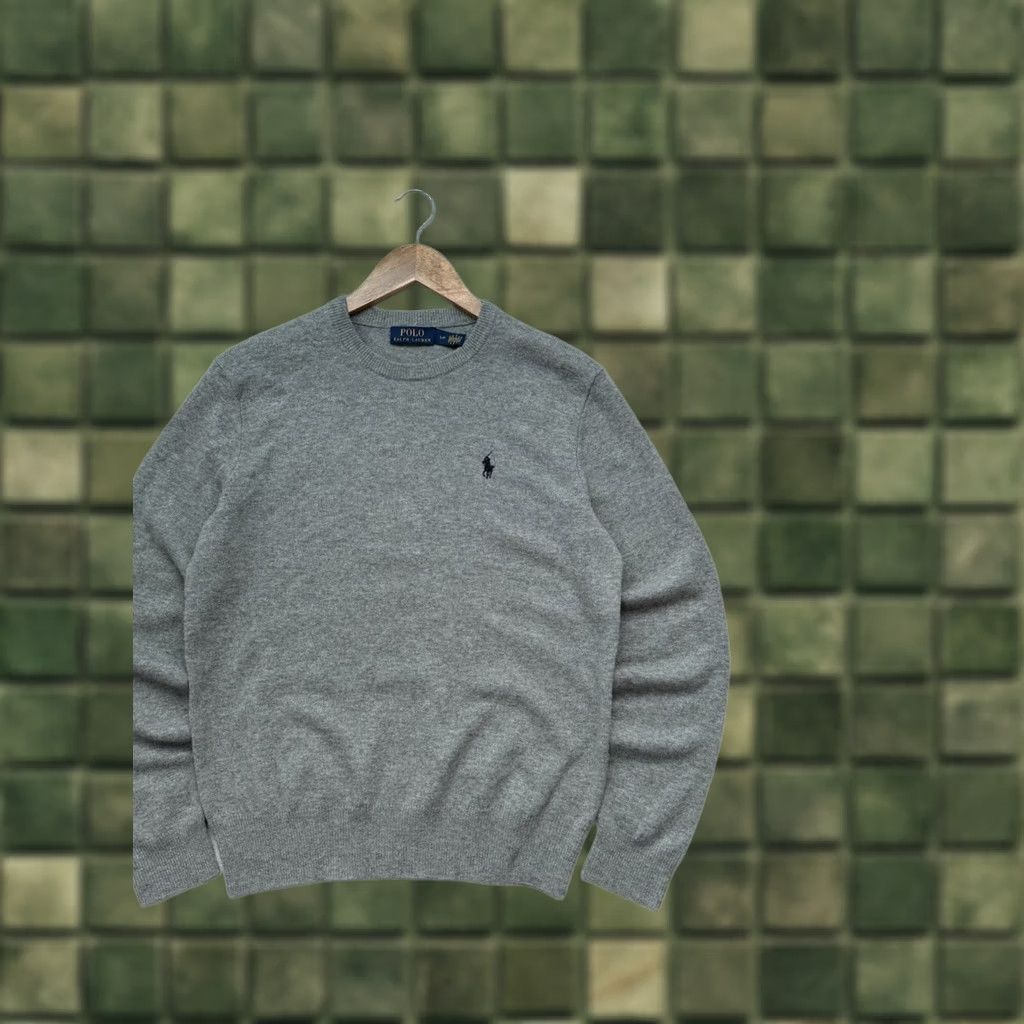 Polo Ralph Lauren VINTAGE Polo Ralph Lauren Classic Gray Wool Sweater Mens S Size US S / EU 44-46 / 1 - 1 Thumbnail