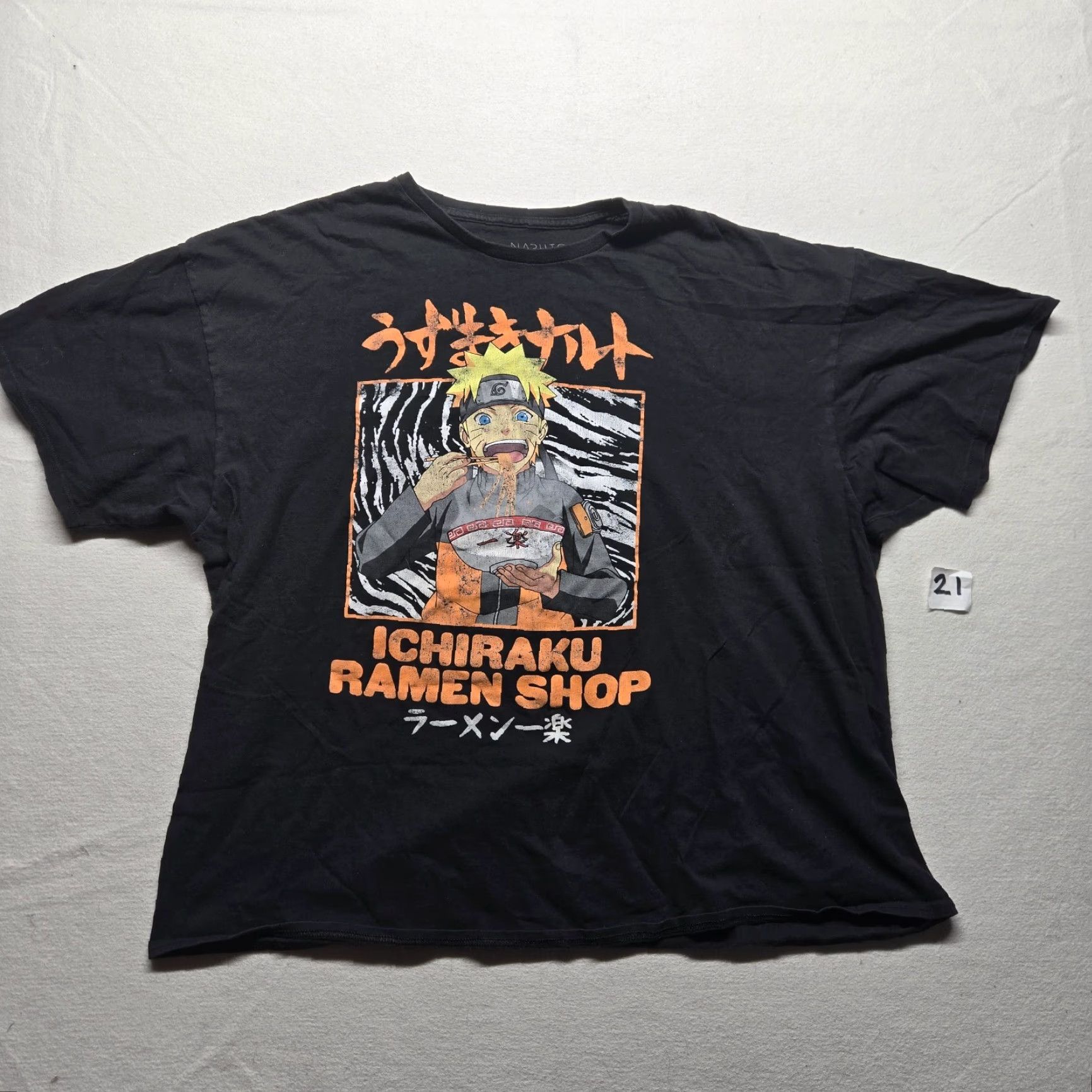 Vintage Viz Media Naruto Ichiraku Ramen Shop Shirt Adult 3XL Black Anime Tee Size US XXL / EU 58 / 5 - 2 Thumbnail