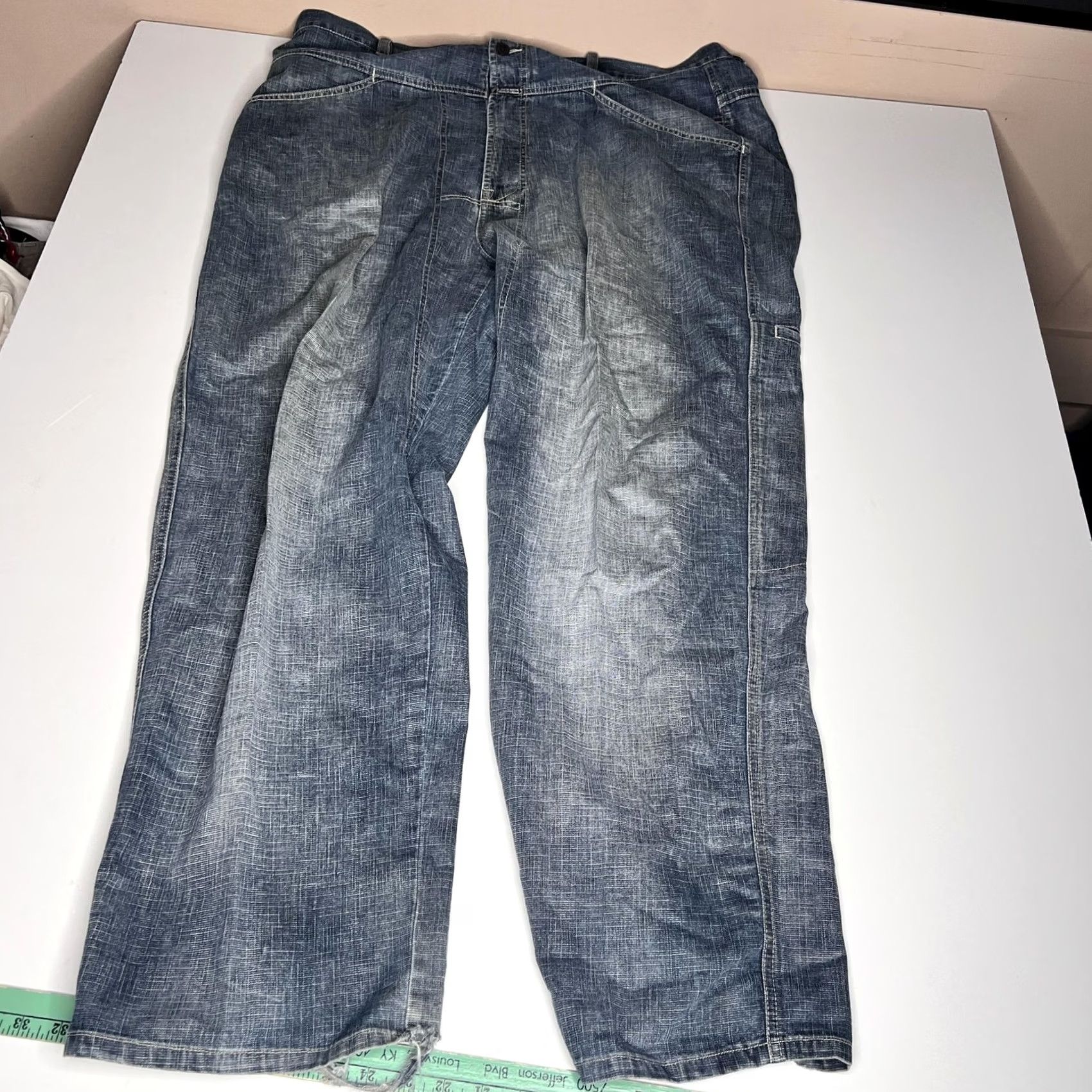 Vintage Marithe Francois Girbaud Jeans Mens 43x31 Blue Relaxed Straight Distressed Denim Jeans Size US 42 / EU 58 - 7 Thumbnail