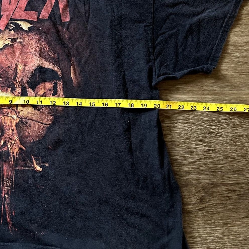 Hanes 2000s Slayer Inverted Cross Thrash Metal Band Size US XL / EU 56 / 4 - 5 Thumbnail